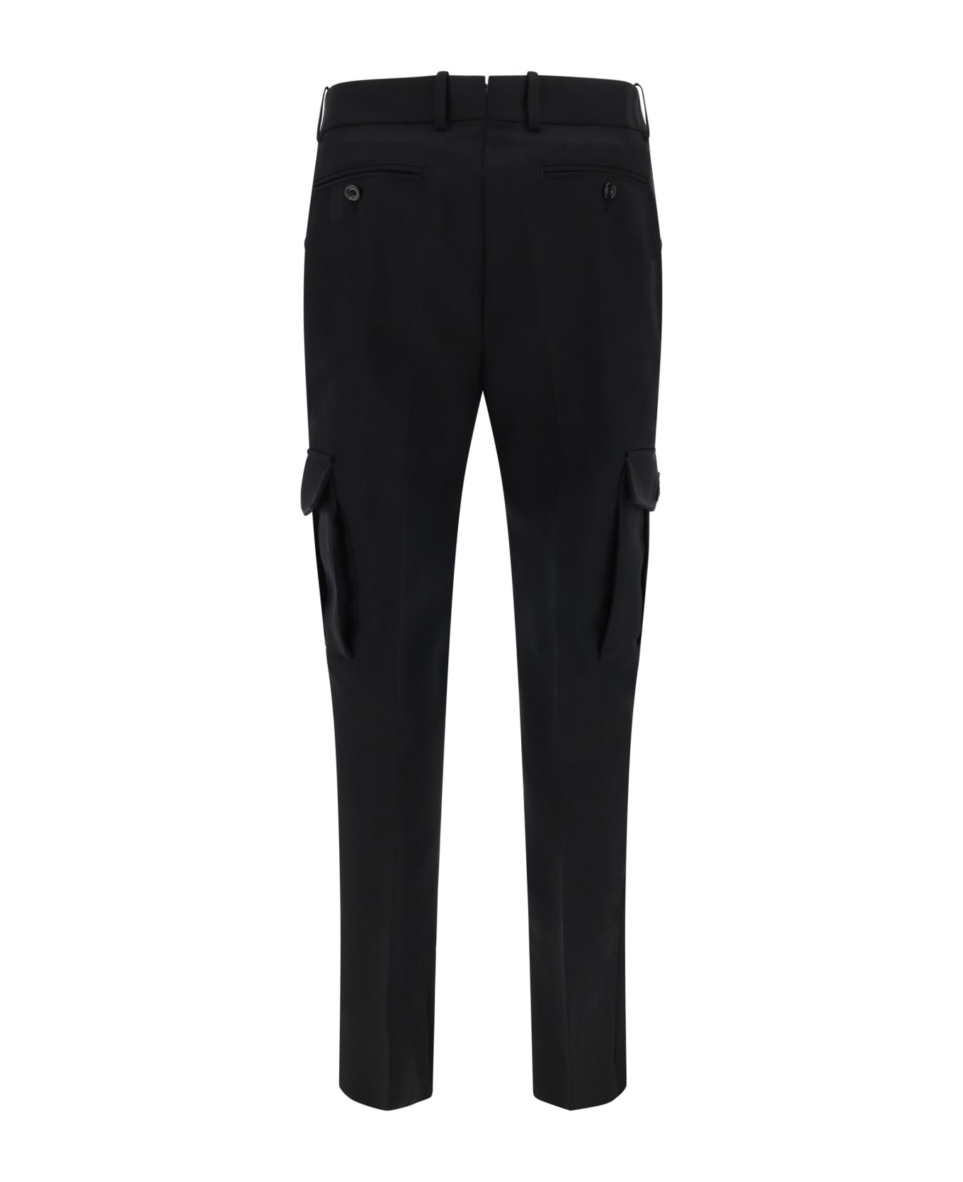 Alexander McQueen Wool Gabardine Trousers - Black