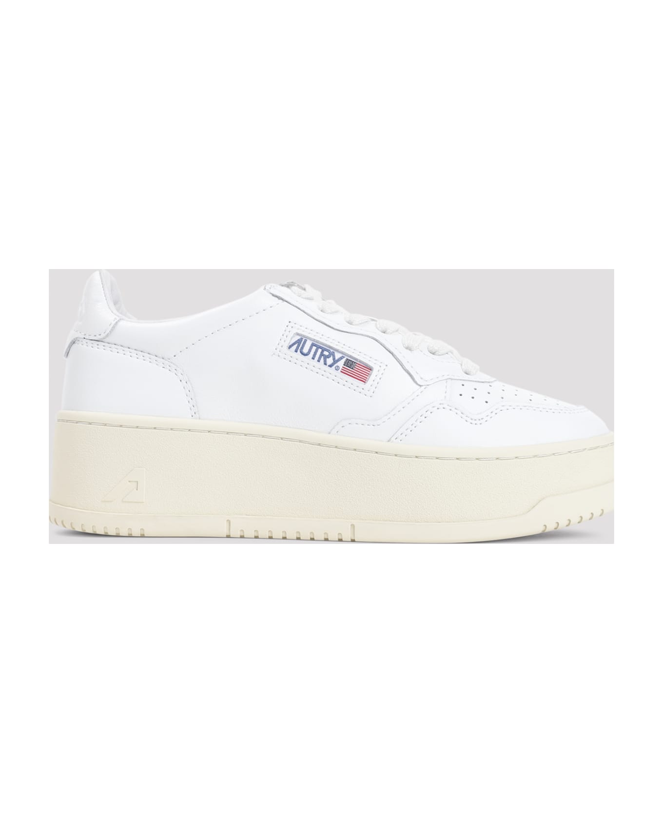 Autry Medalist Platform Sneakers - Wht Wht