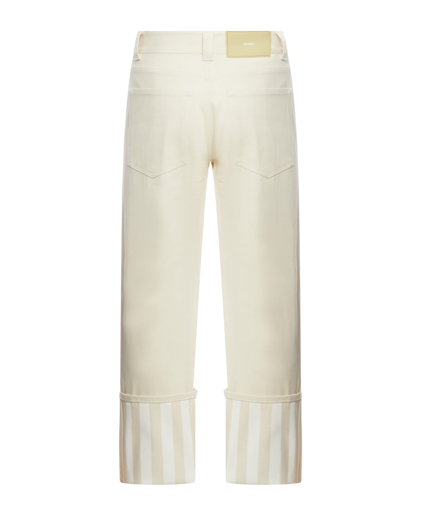 Sunnei Classic Pants - Ecru White Stripes