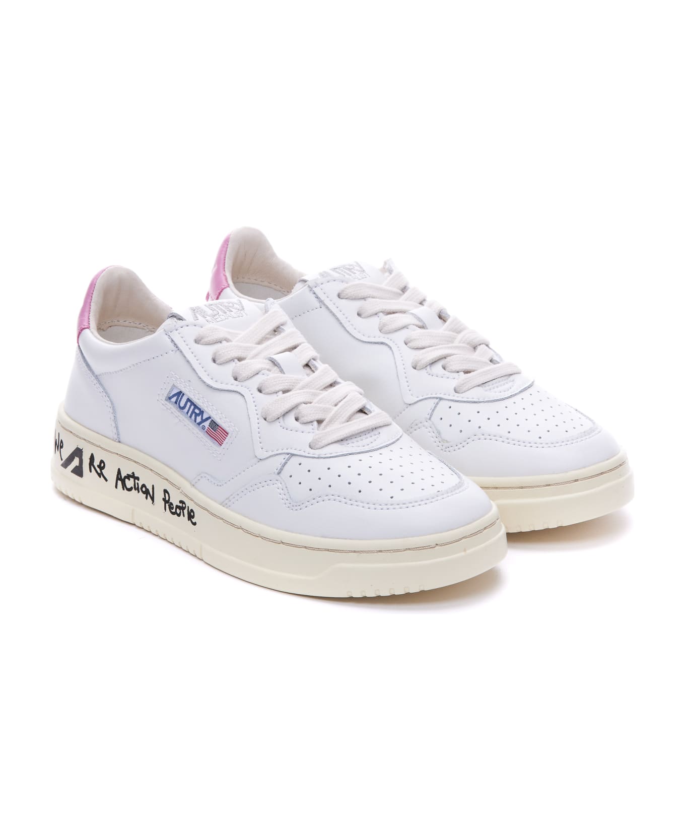 Autry Medalist Low-top Sneakers - WHITE/lilac