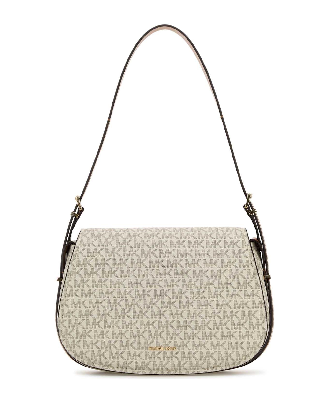 Michael Kors Printed Canvas Moore Shoulder Bag - VANILLAACRN