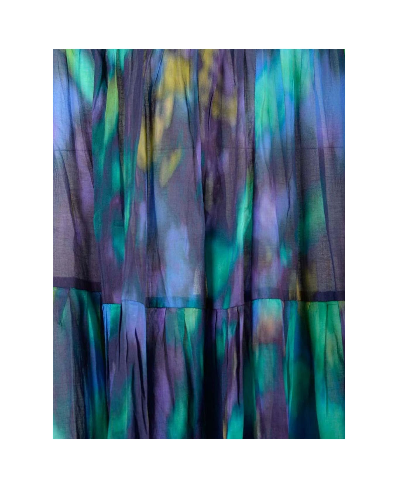 Isabel Marant Tie-dyed Printed Skirt - Blue/Green