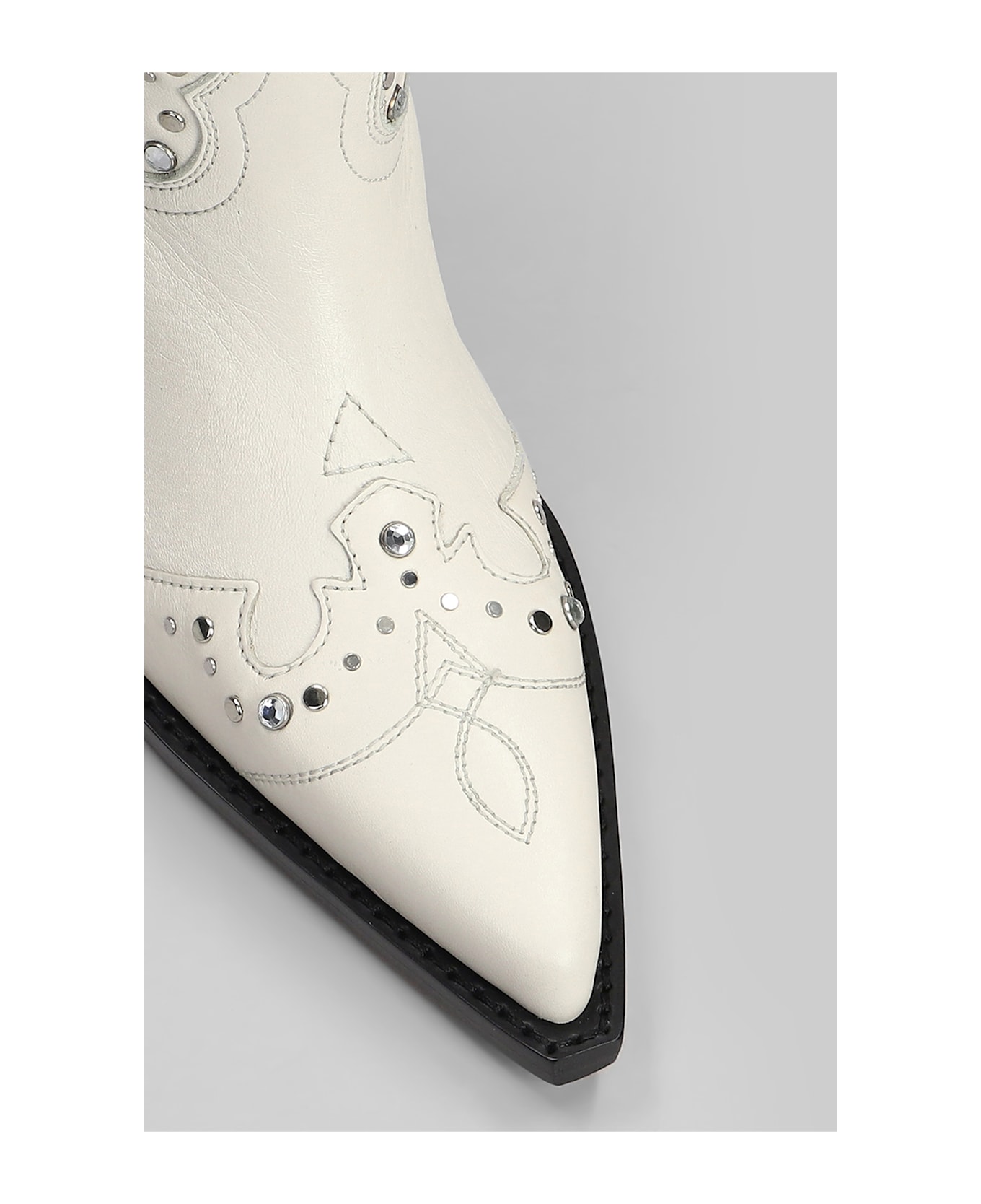 Paris Texas Janice Boot 60 Texan Boots In White Leather - white