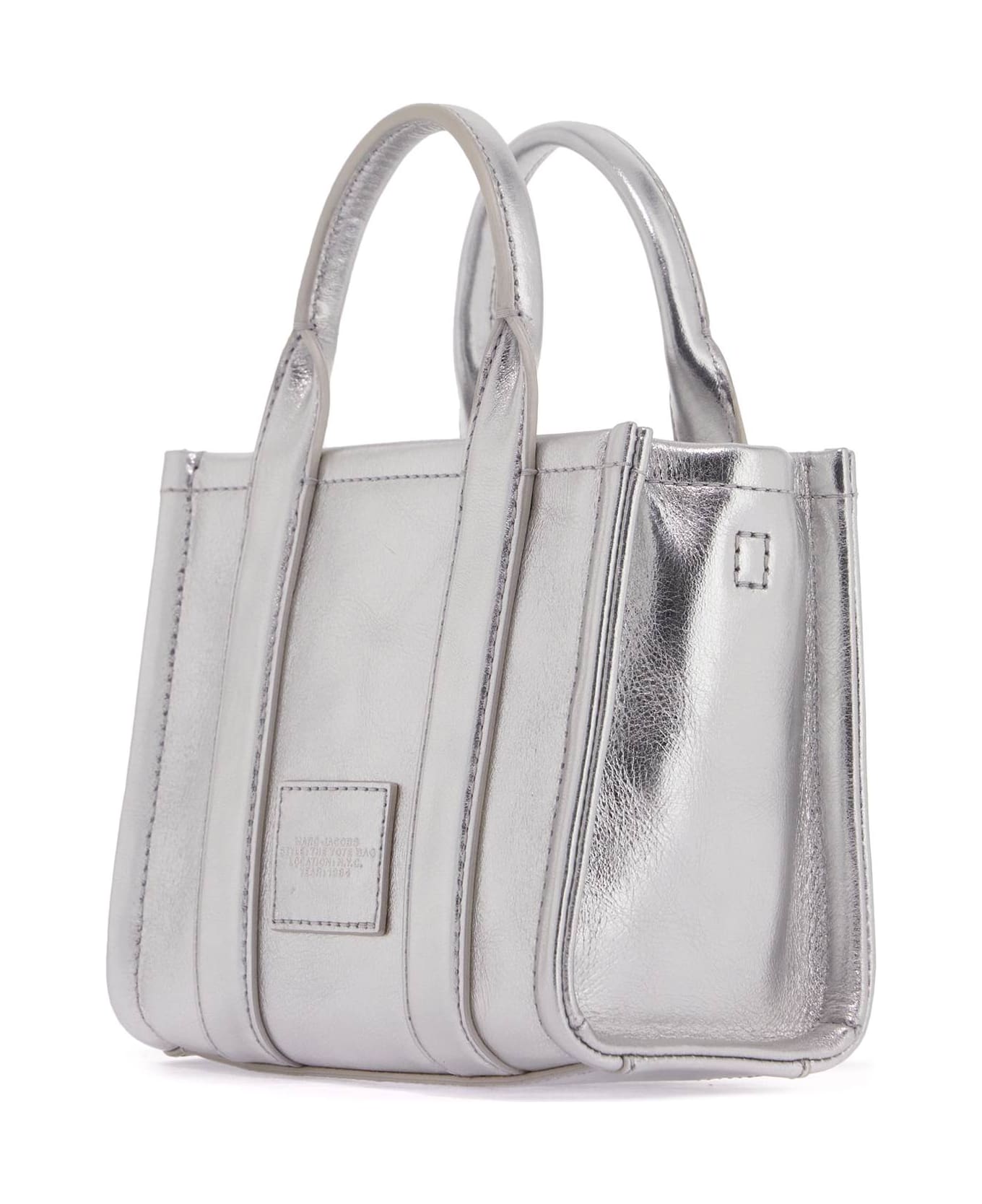 Marc Jacobs The Metallic Leather Crossbody Tote Bag - METALLIC SILVER (Silver)
