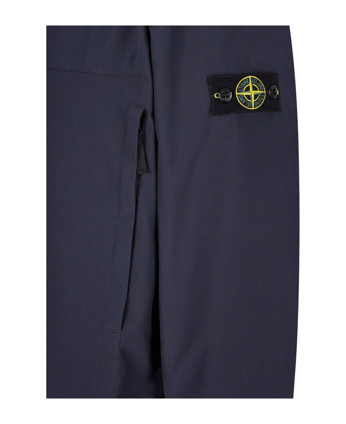 Stone Island Junior Logo Patch Zipped Jacket - Navy Blu コート＆ジャケット