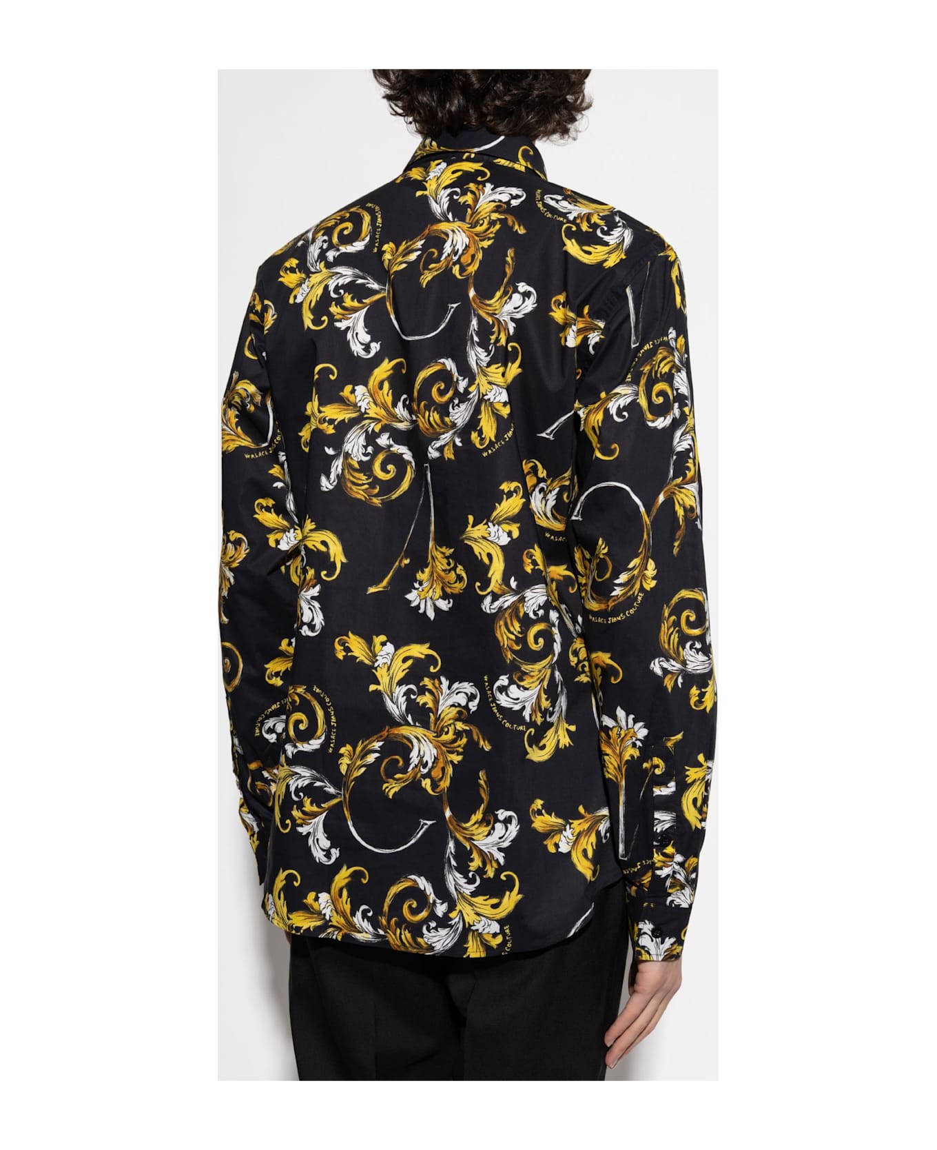 Versace Jeans Couture Patterned Shirt - BLACK/YELLOW