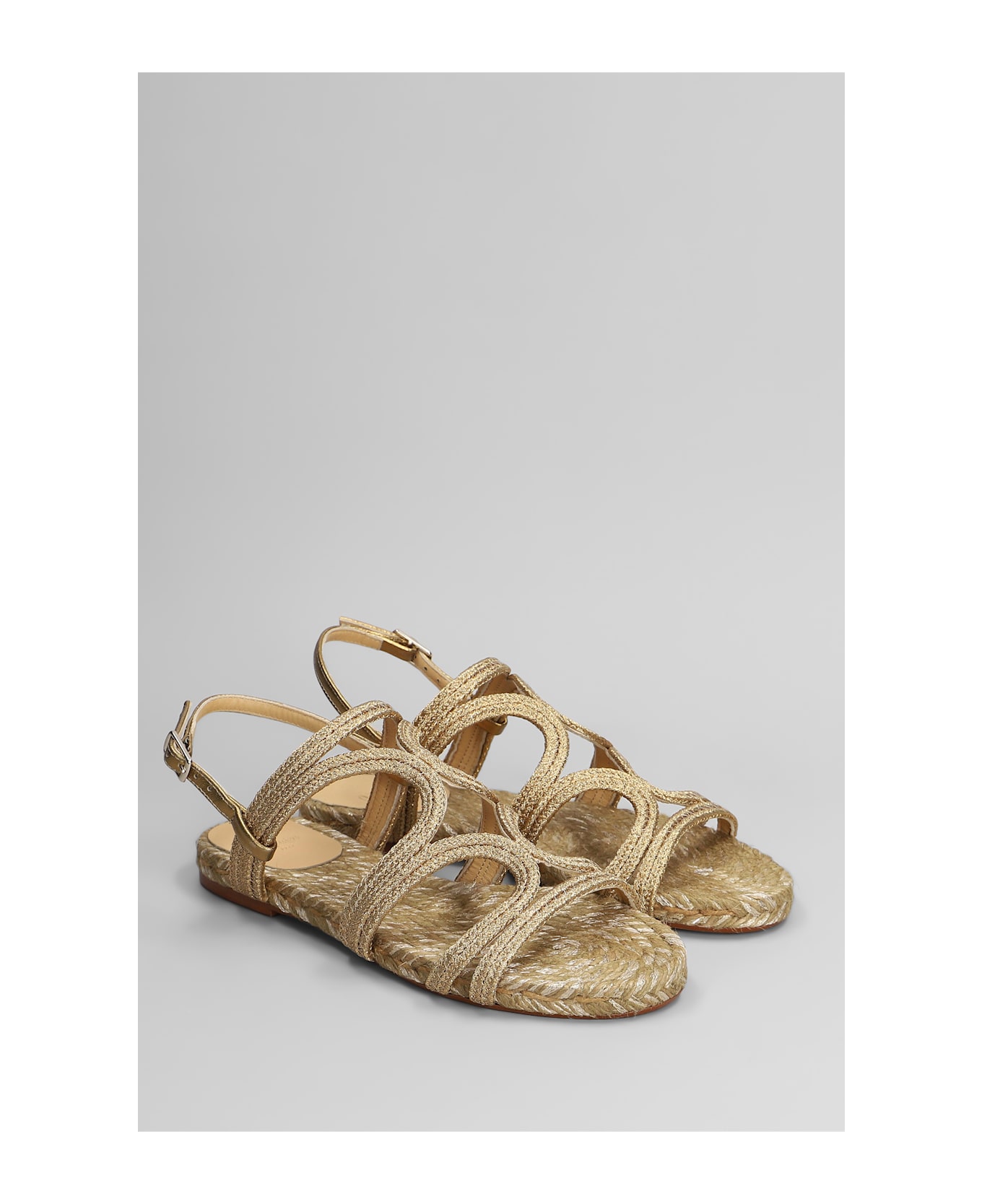 Castañer Pitra-266 Flats In Gold Fabric - gold