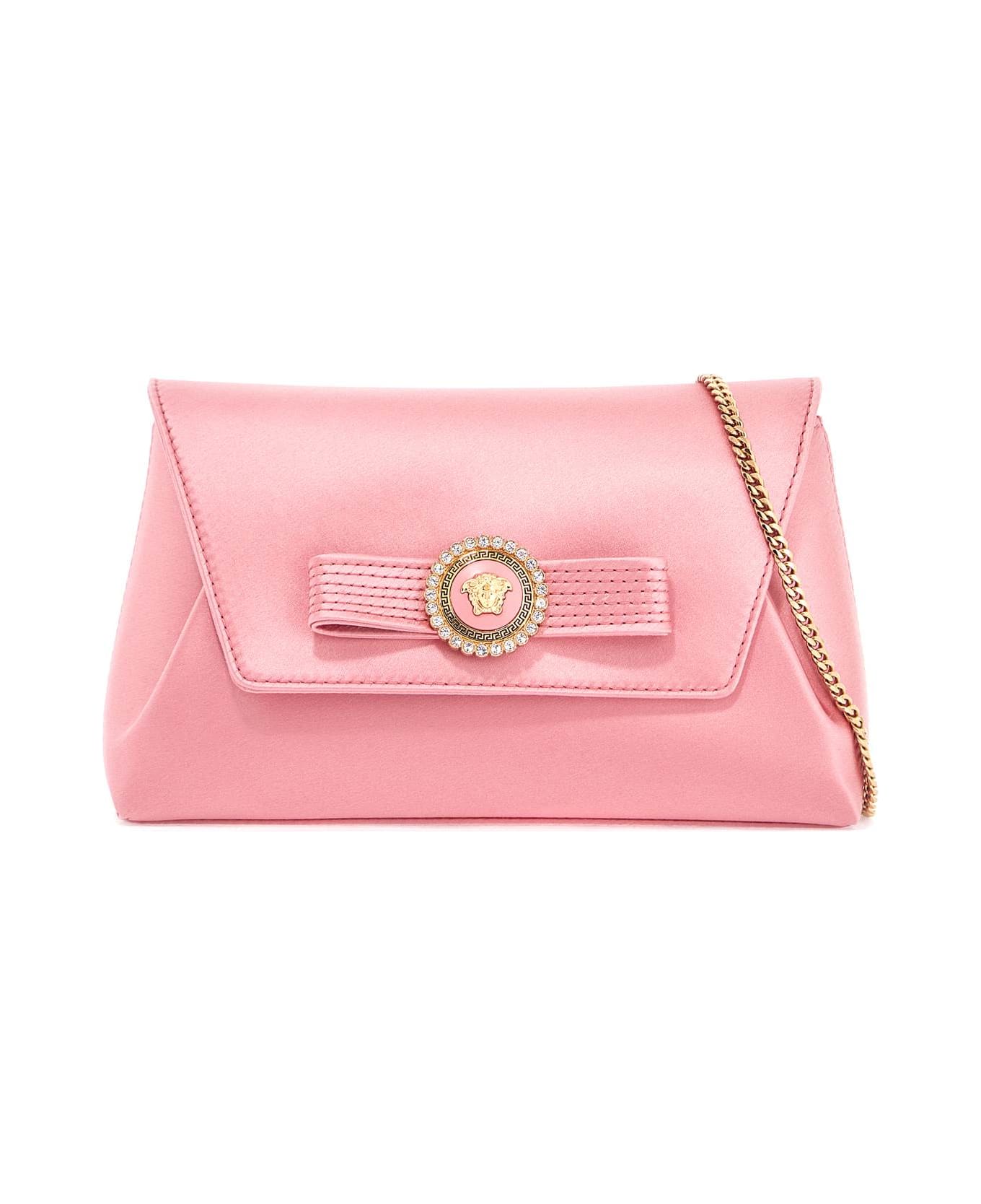 Versace Gianni Ribbon Clutch - STRAWBERRY JAM-VERSACE GO (Pink)