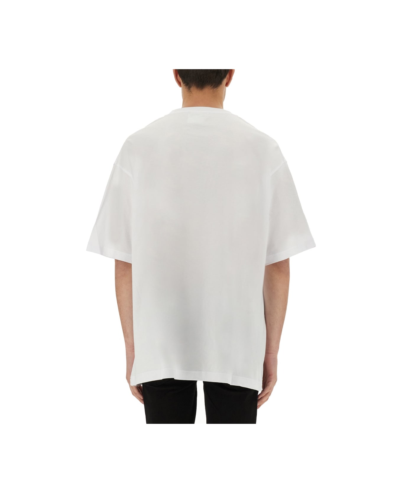 Versace Jeans Couture Zebra Rhinestone Logo T-shirt - WHITE