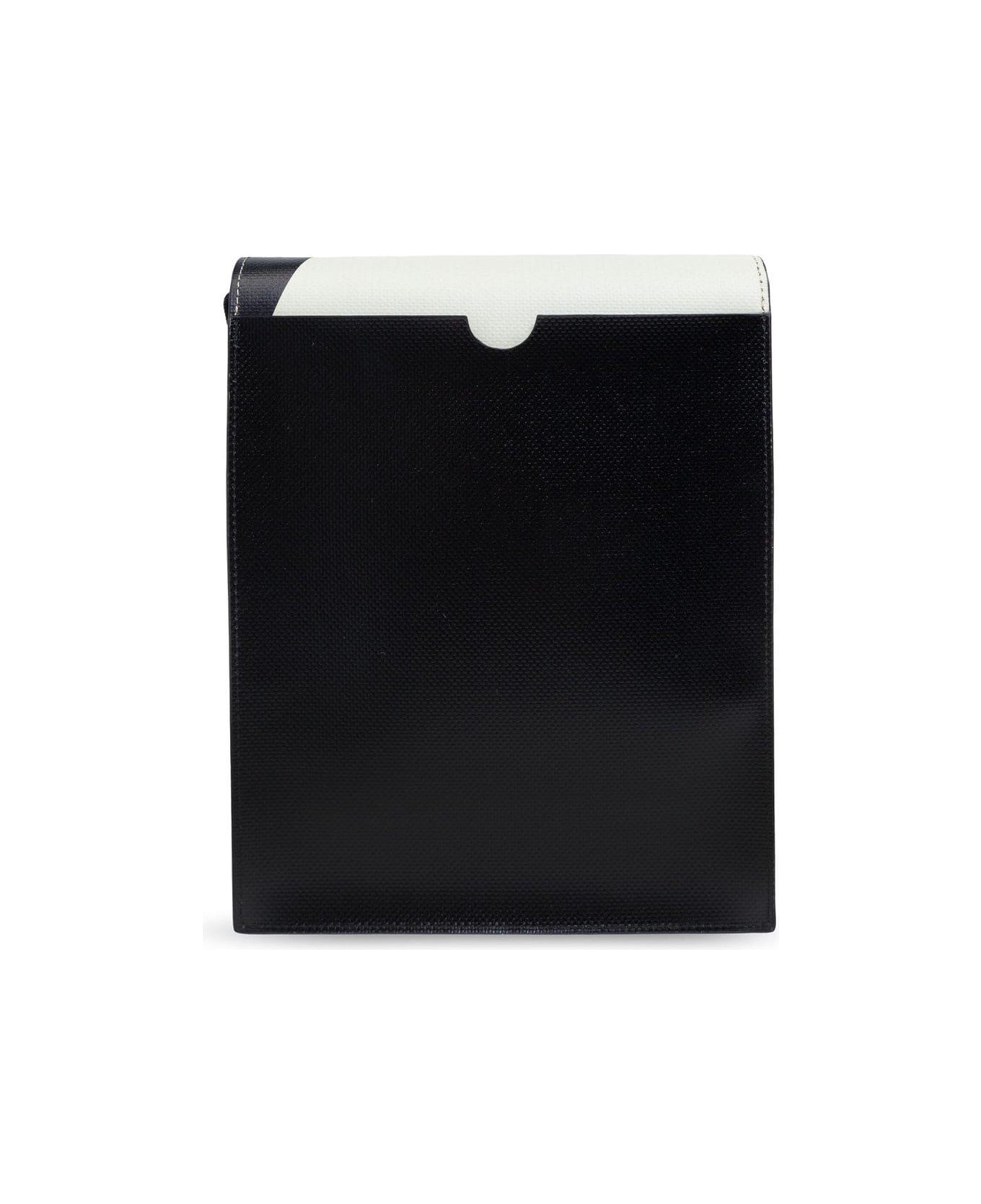 Marni Logo-printed Colour-block Shoulder Bag - MULTICOLOUR