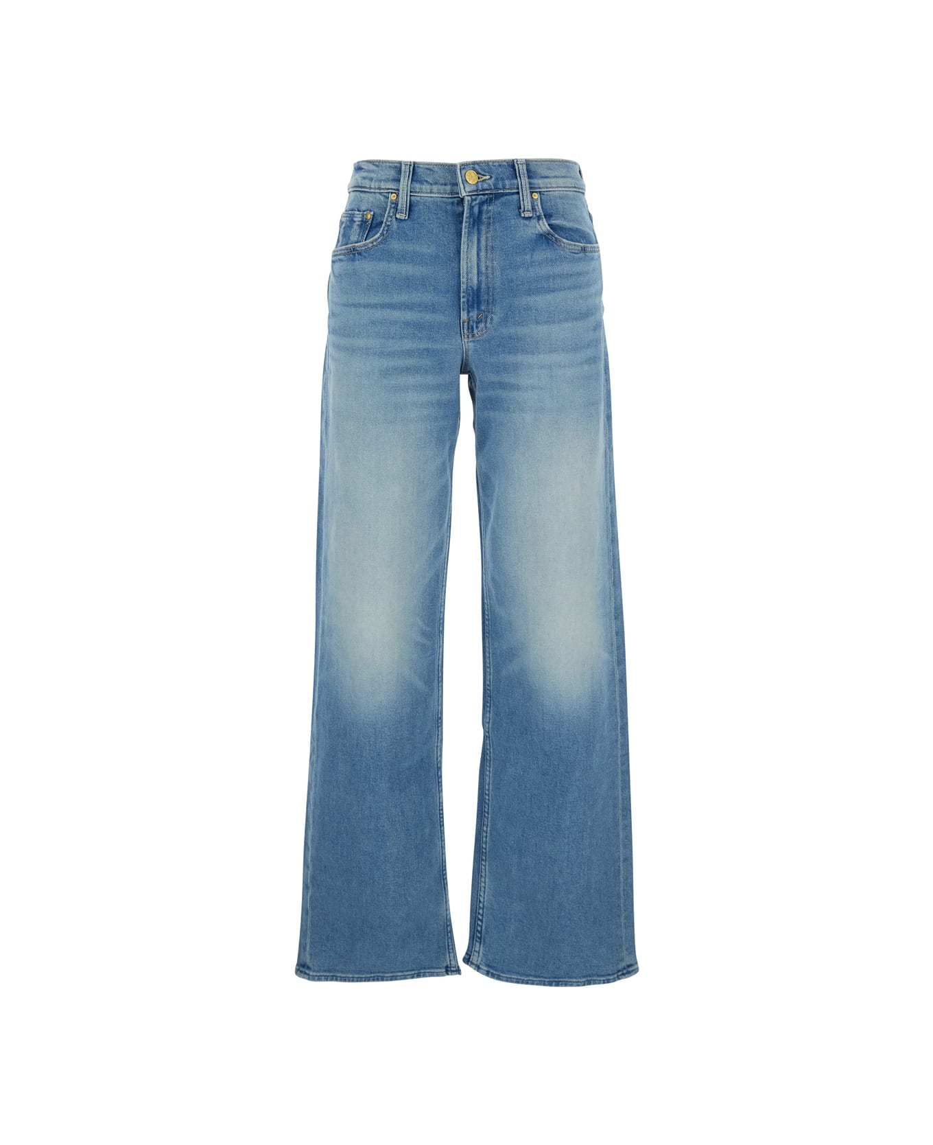 Mother 
the Zipper Sneak
 Blue Jeans With Belt Loops And Wide Leg In Denim Woman - Blu