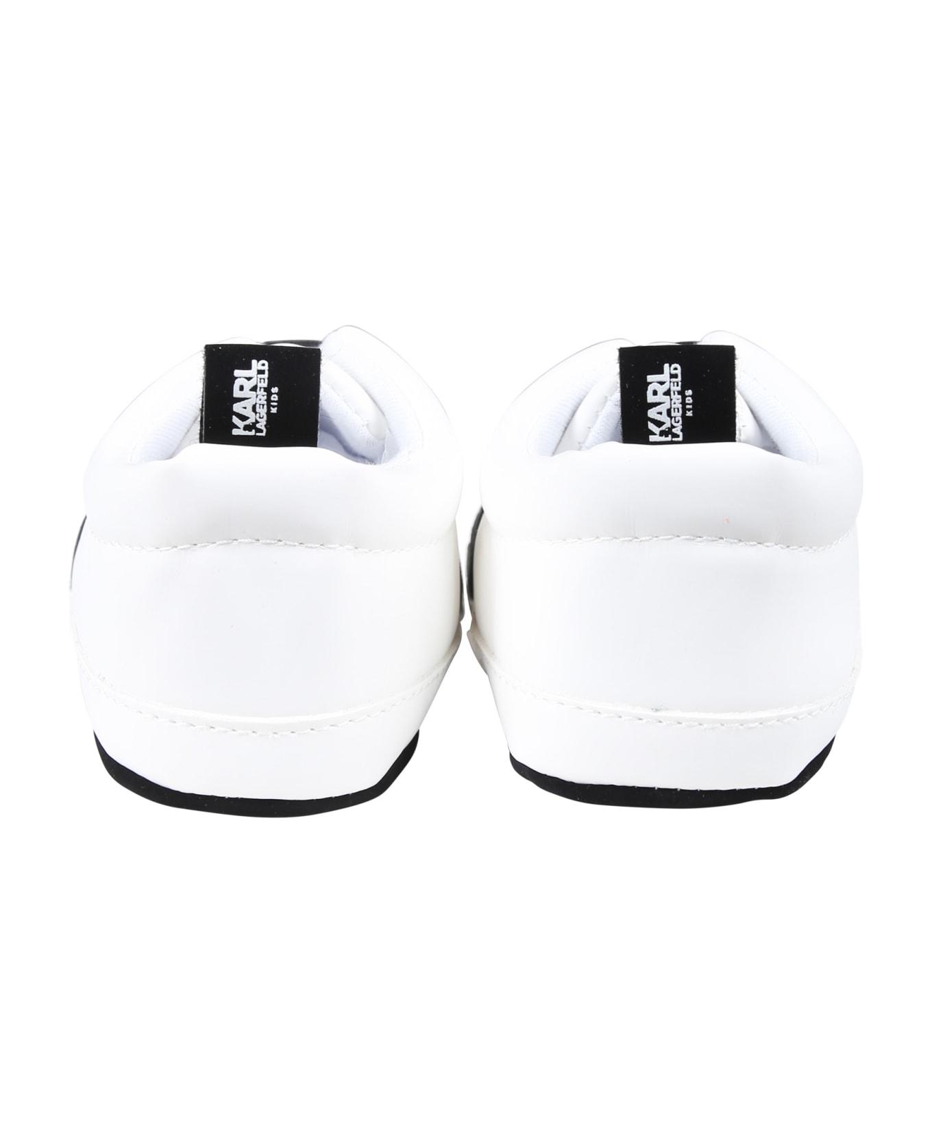 Karl Lagerfeld Kids White Sneakers For Babies With Logo - White シューズ