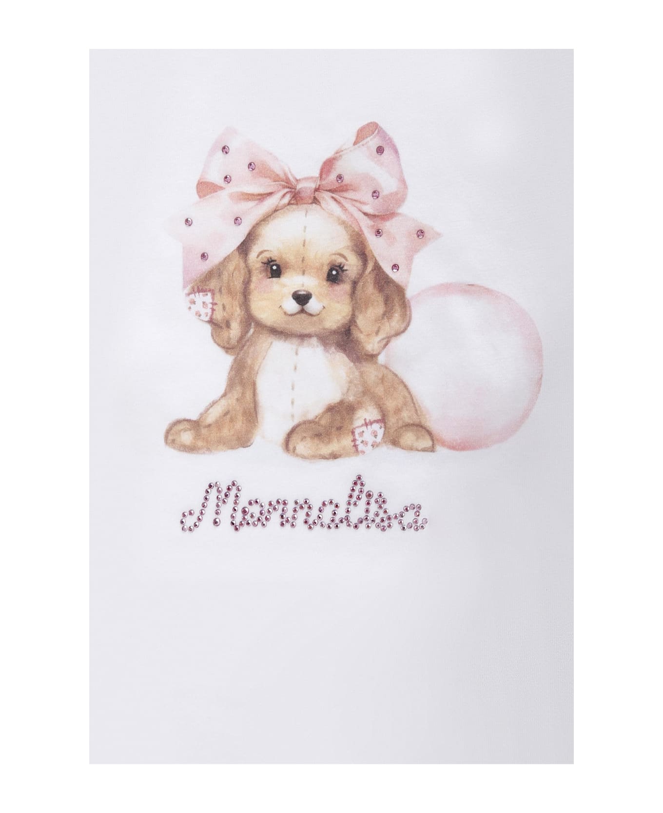 Monnalisa White T-shirt For Baby For Dog - White