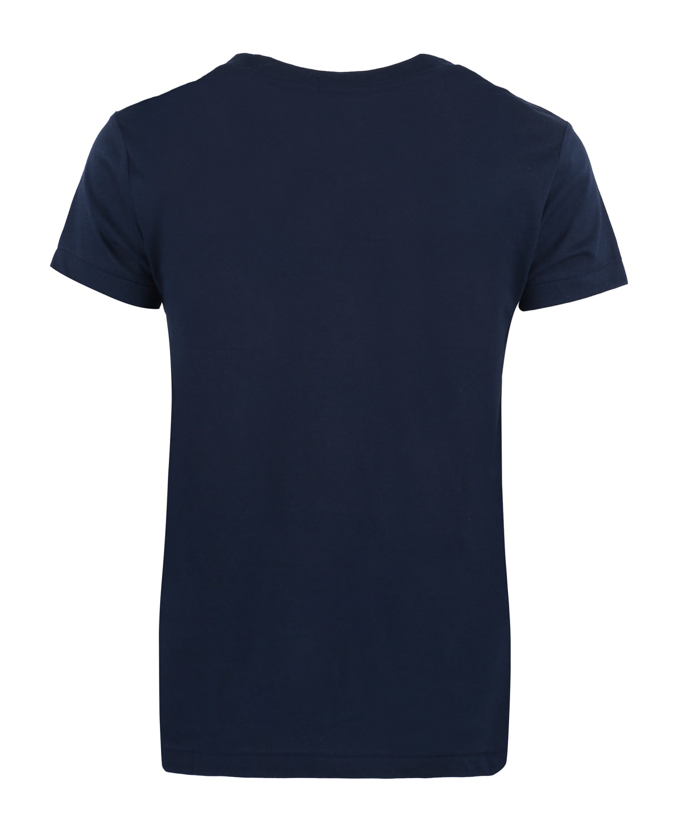 Ralph Lauren Logo Cotton T-shirt - NAVY Tシャツ