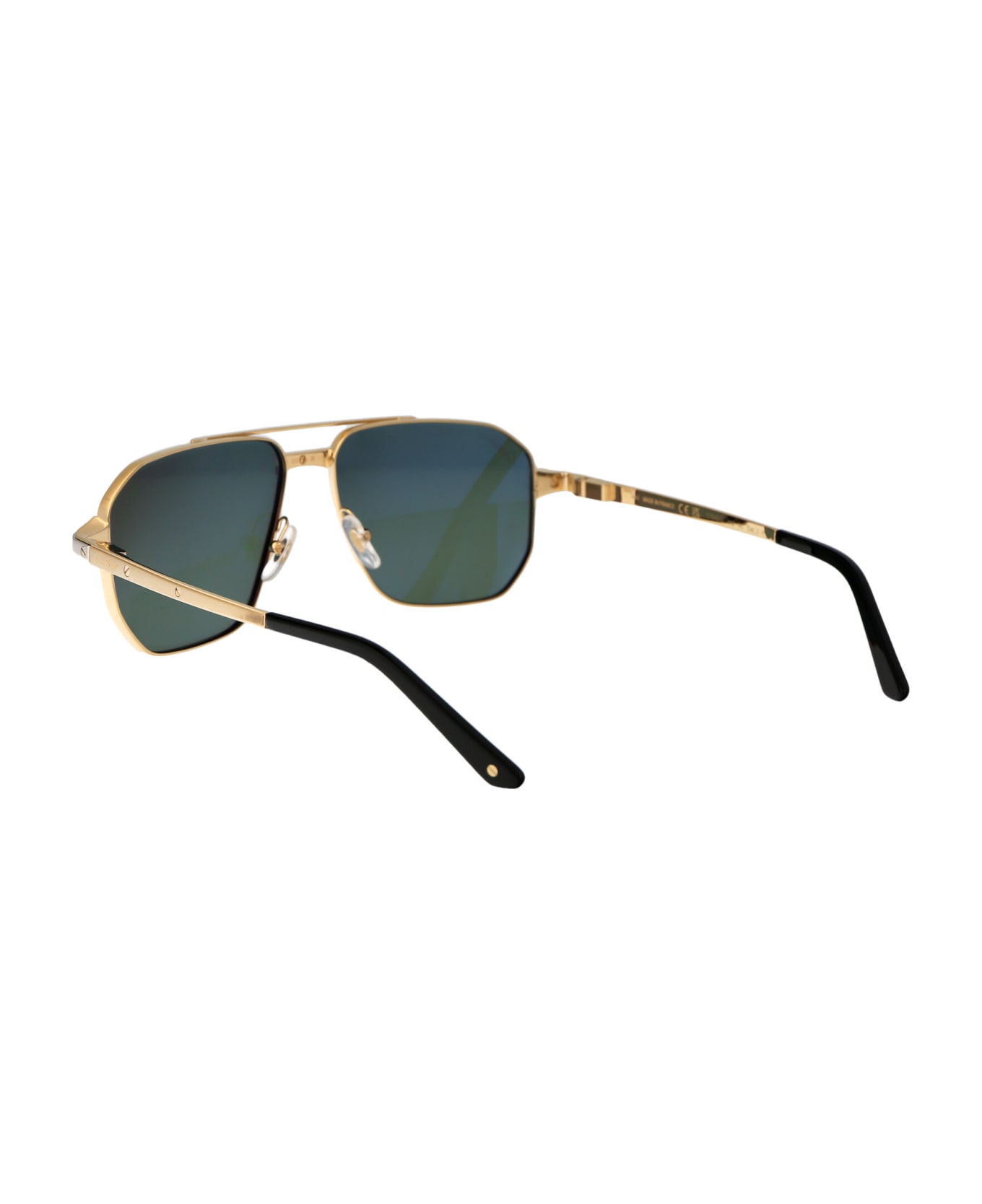 Cartier Eyewear Ct0424s Sunglasses - 002 GOLD GOLD GREEN