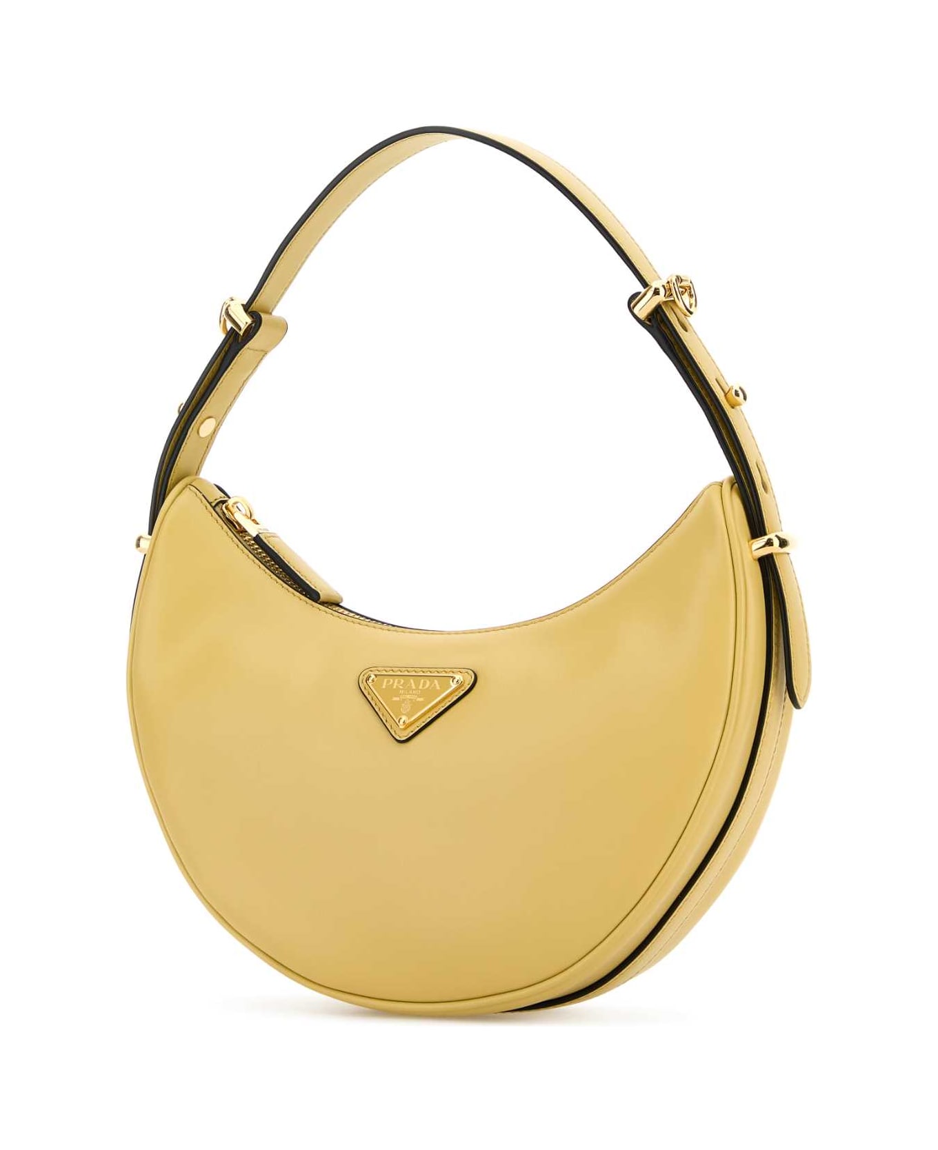 Prada Pastel Yellow Leather Arquã¨ Handbag - VANIGLIAN