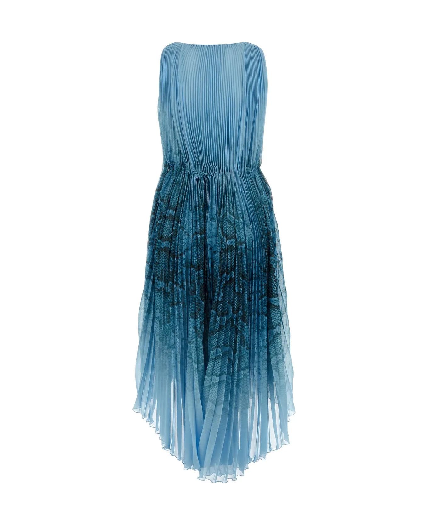 Ermanno Scervino Light Blue Polyester Dress