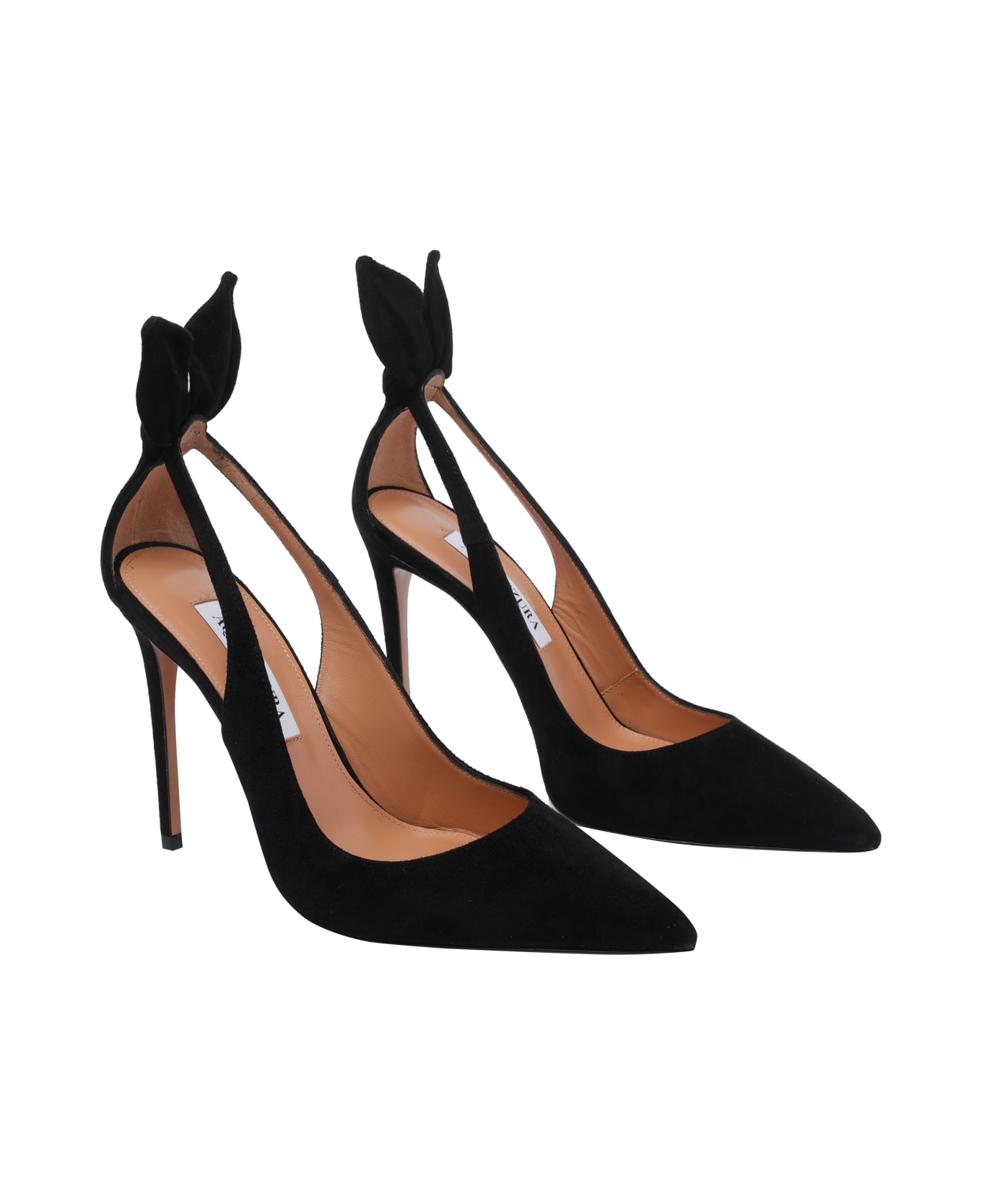 Aquazzura Bow Tie Pump Sandals - Black