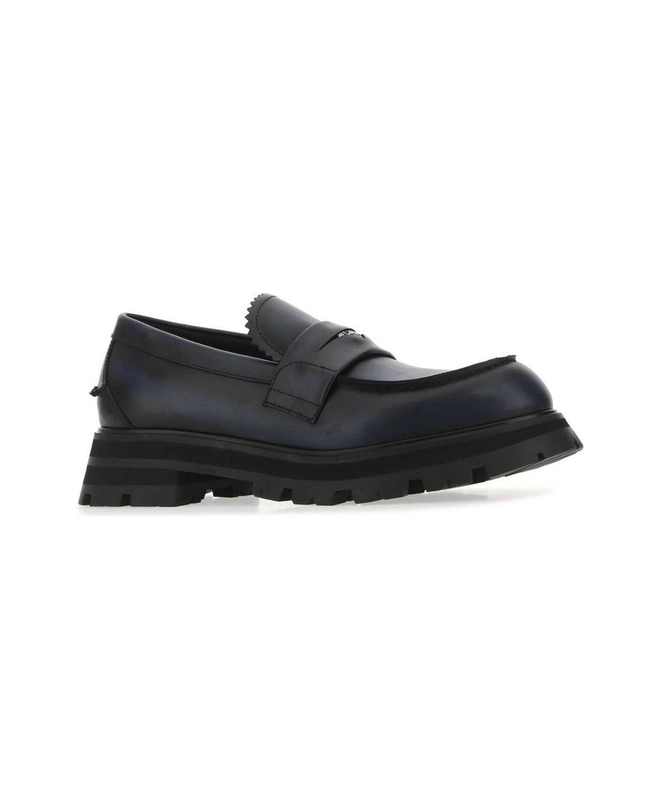 Alexander McQueen Two-toned Loafers - Anthracite/silver