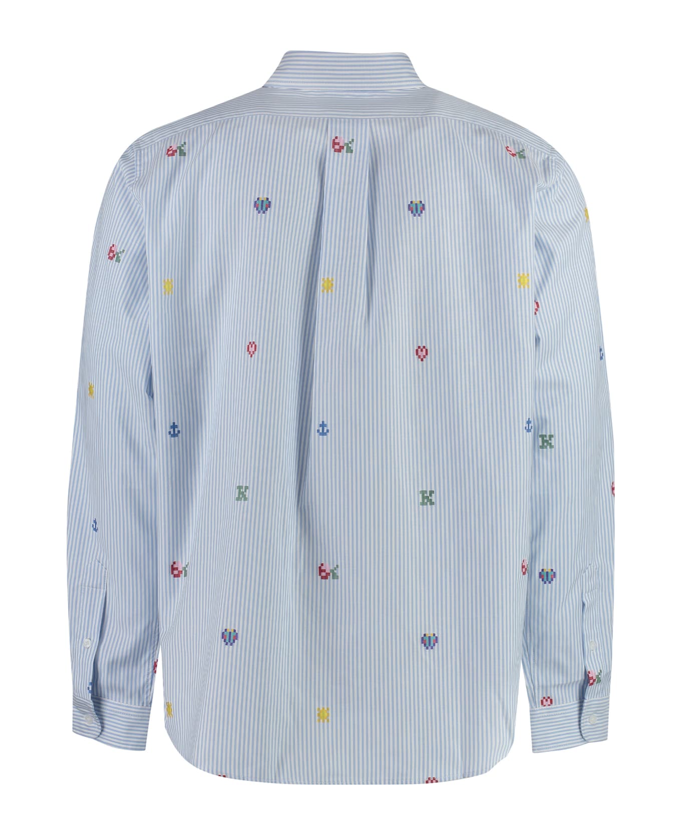 Kenzo Button-down Collar Cotton Shirt - Bleu Clair