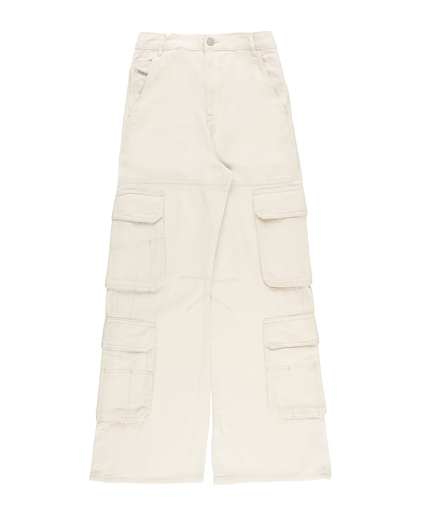 Diesel Argjx Cotton Pants - Ivory
