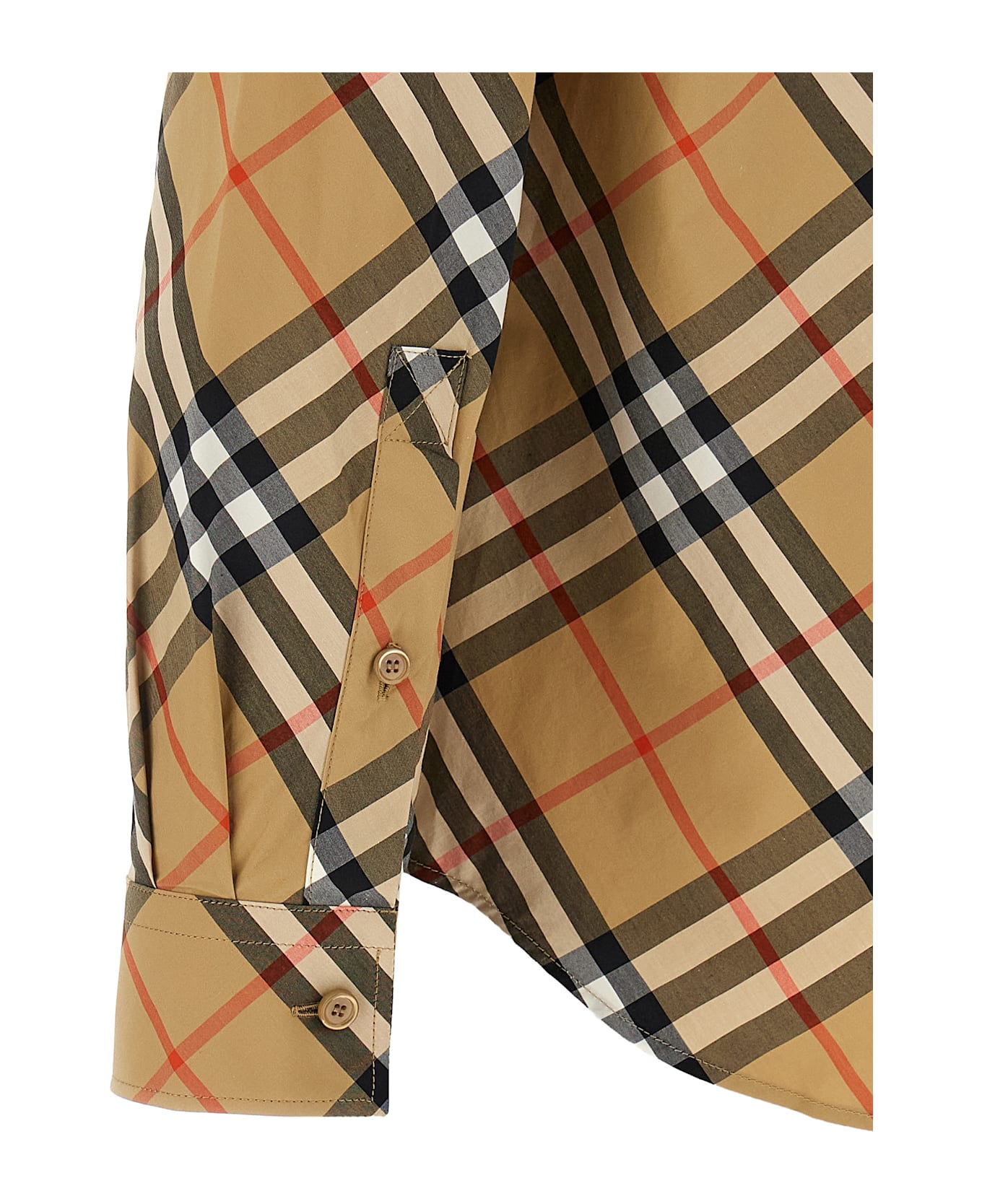 Burberry Check Shirt - Beige