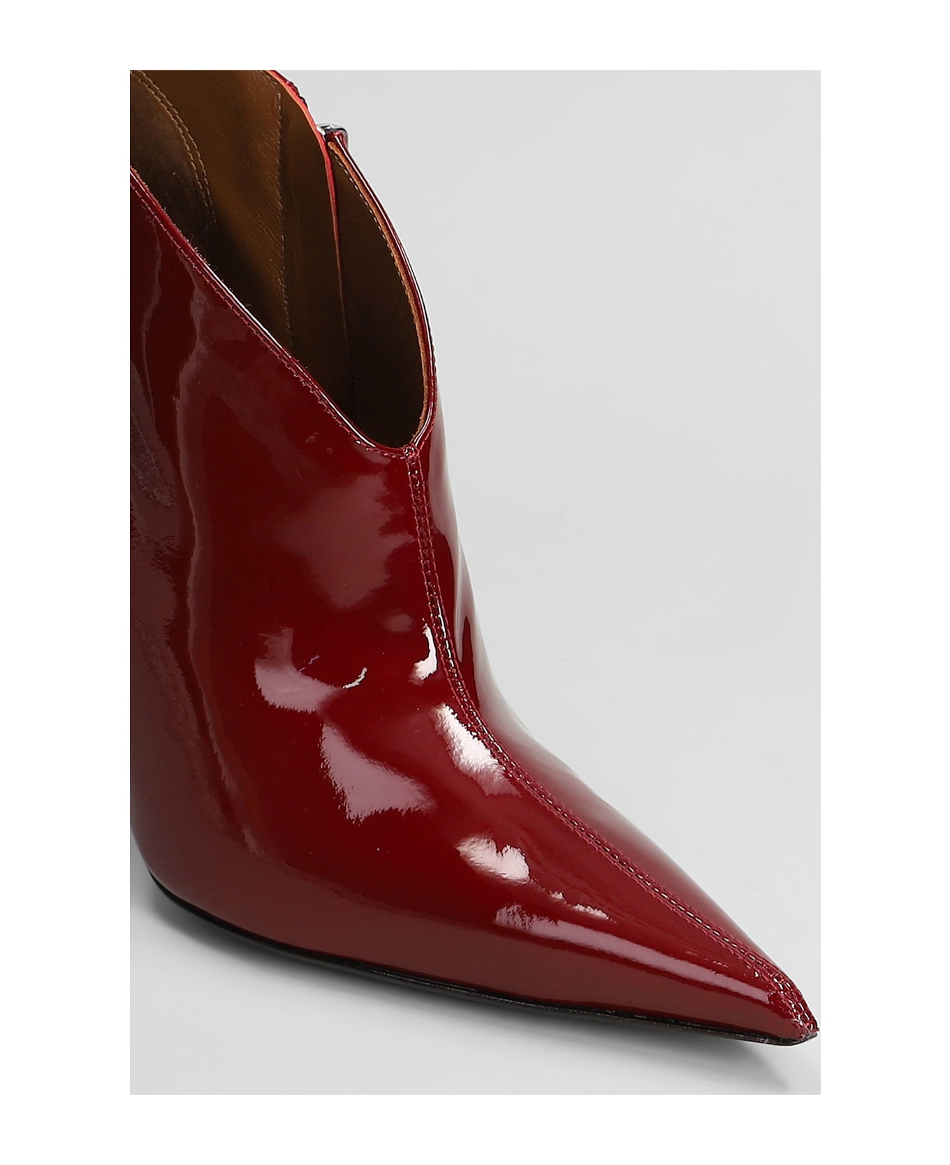 Giuseppe Zanotti Raquel 105 High Heels Ankle Boots In Bordeaux Patent Leather - bordeaux