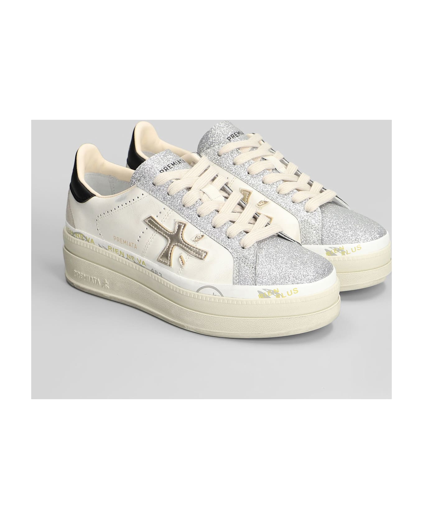 Premiata Claudia Sneakers In White Leather - white