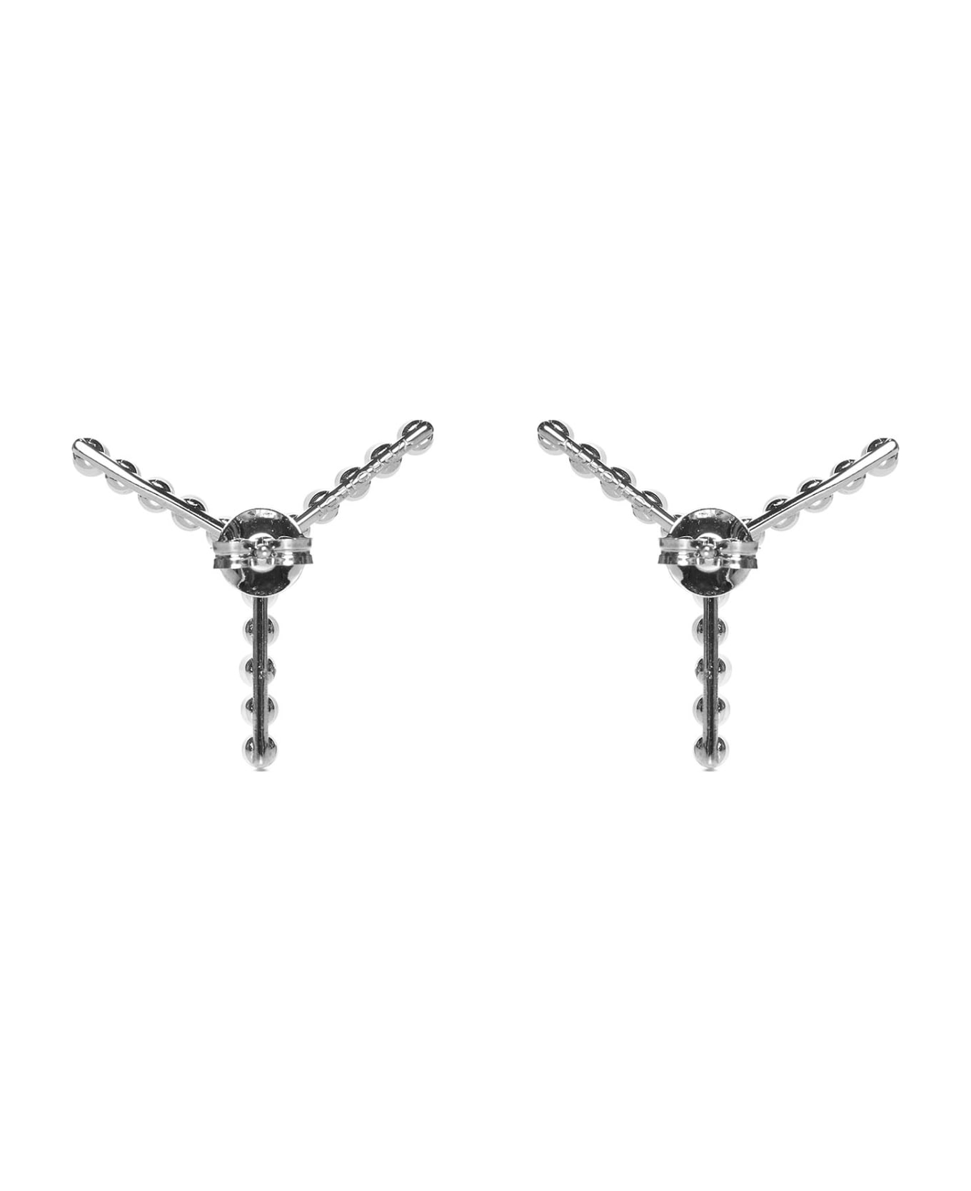 Y/Project Earrings - Silver white pearls