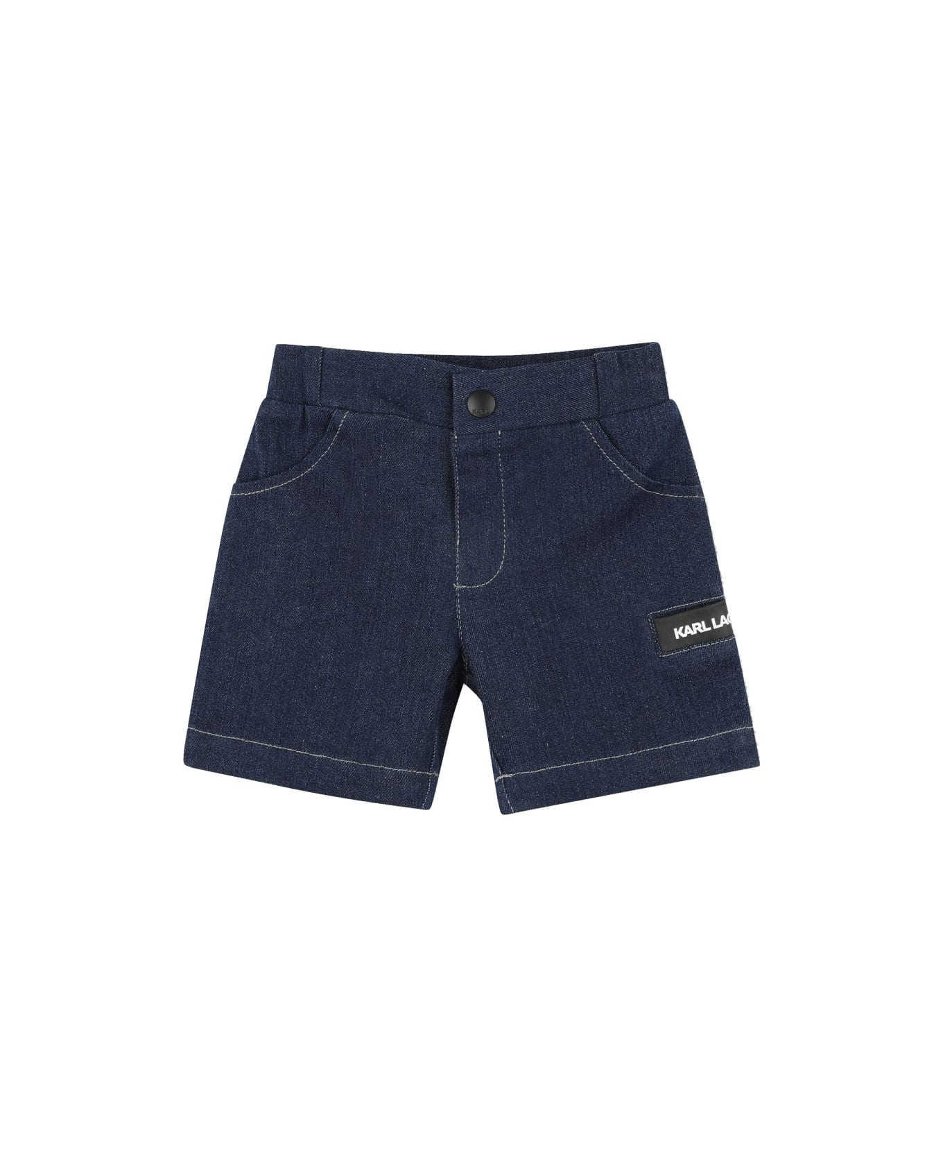 Karl Lagerfeld T-shirt Set With Bermuda Shorts - BLUE