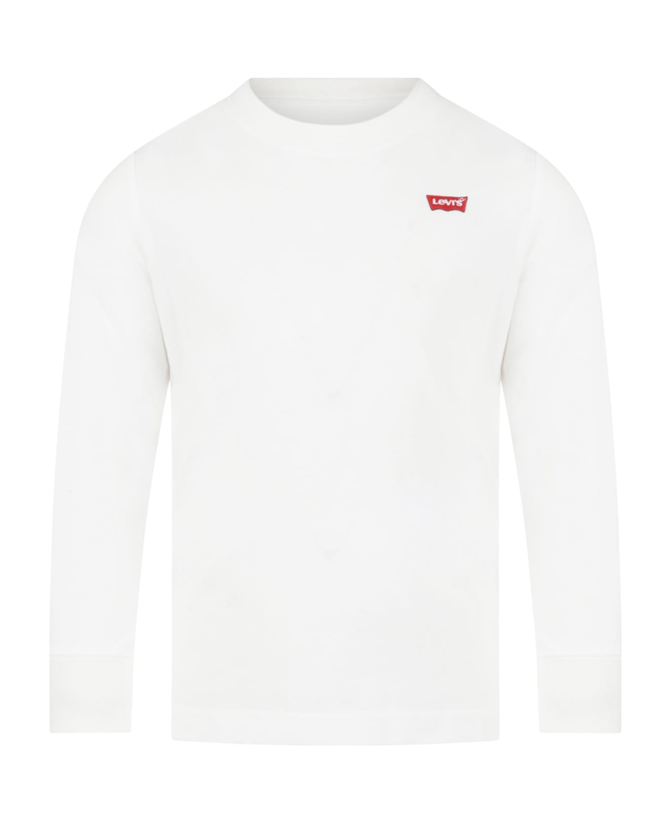 Levi's White T-shirt For Kids With Logo - White Tシャツ＆ポロシャツ