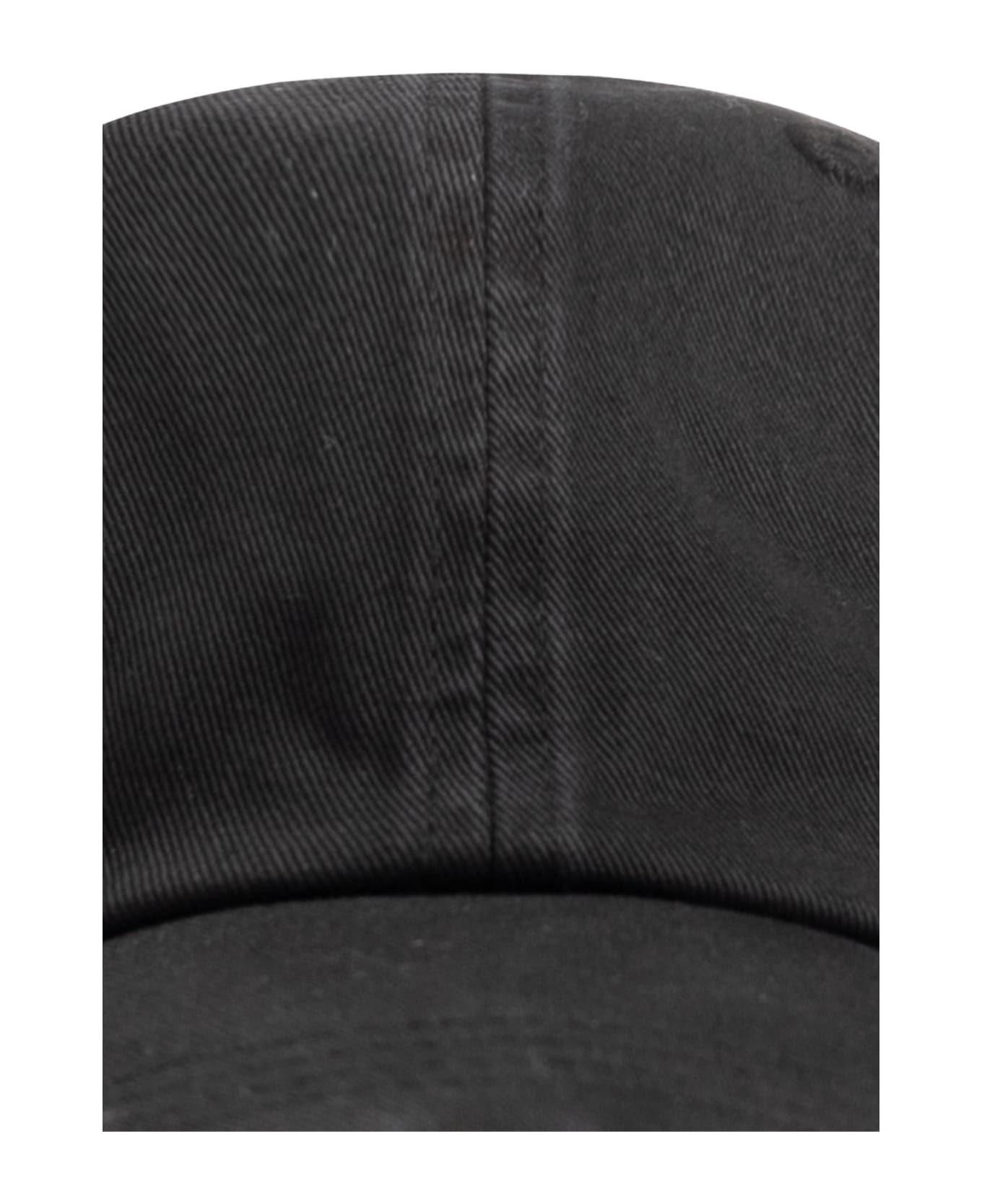Acne Studios Baseball Cap With Logo - Black 帽子