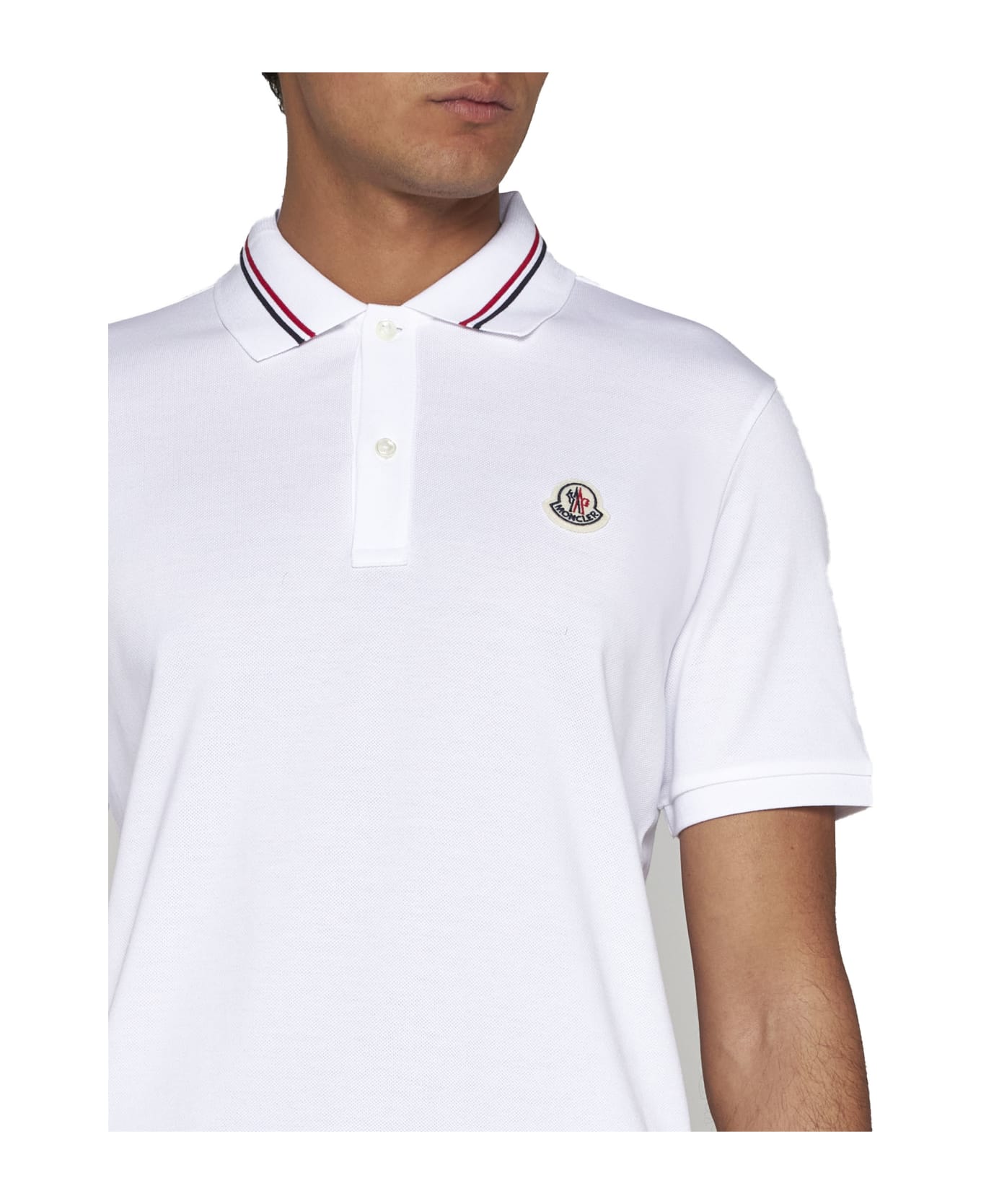 Moncler Polo Shirt - Bianco