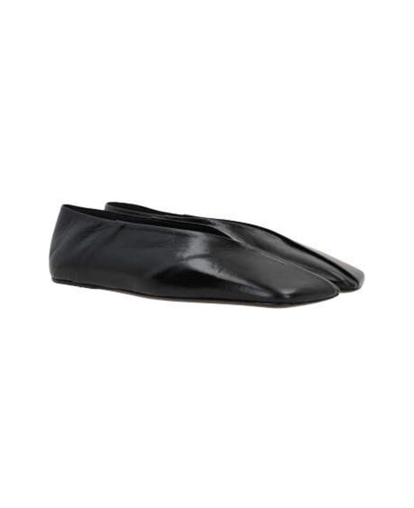 Jil Sander Asymmetric Square Toe Ballerina Shoes - 001
