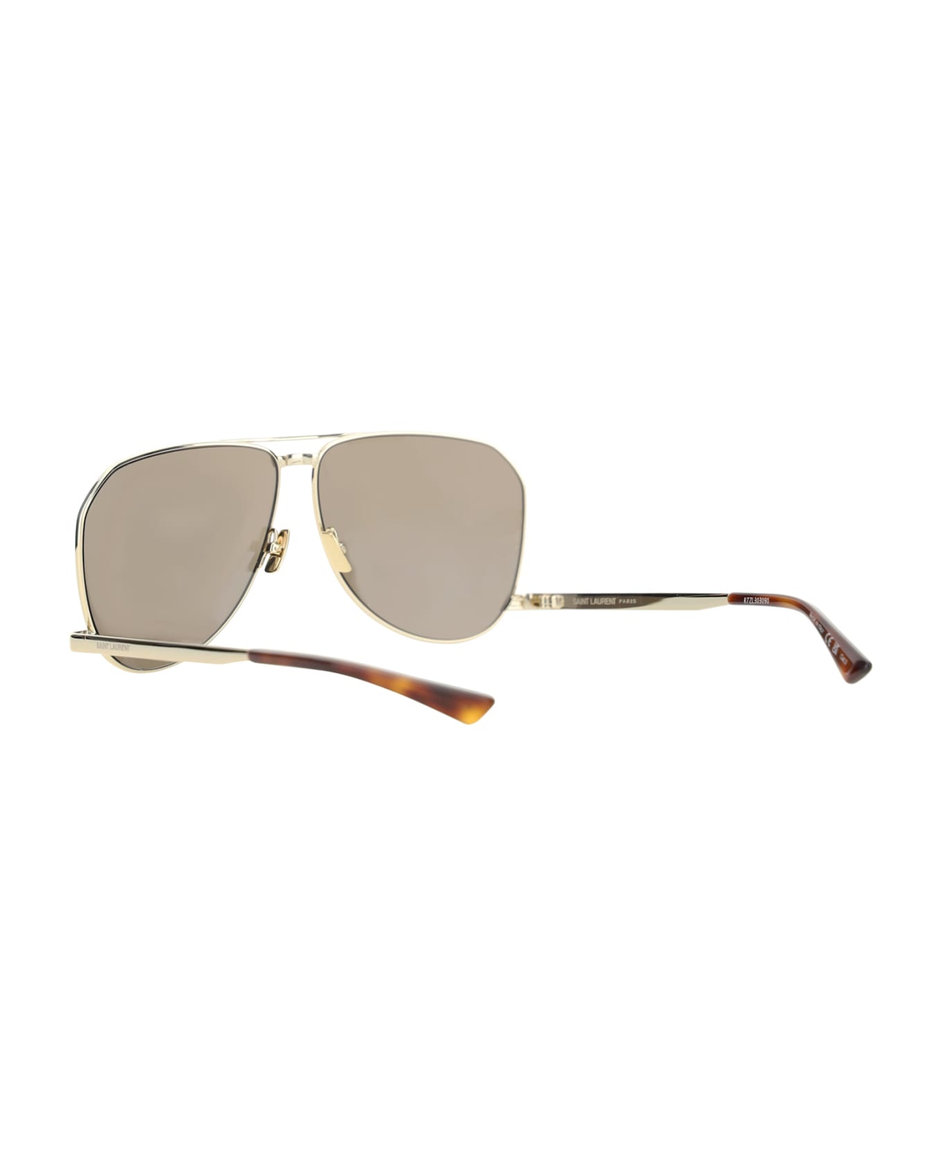 Saint Laurent 'dust' Sl 690 Sunglasses - Gold Gold Brown