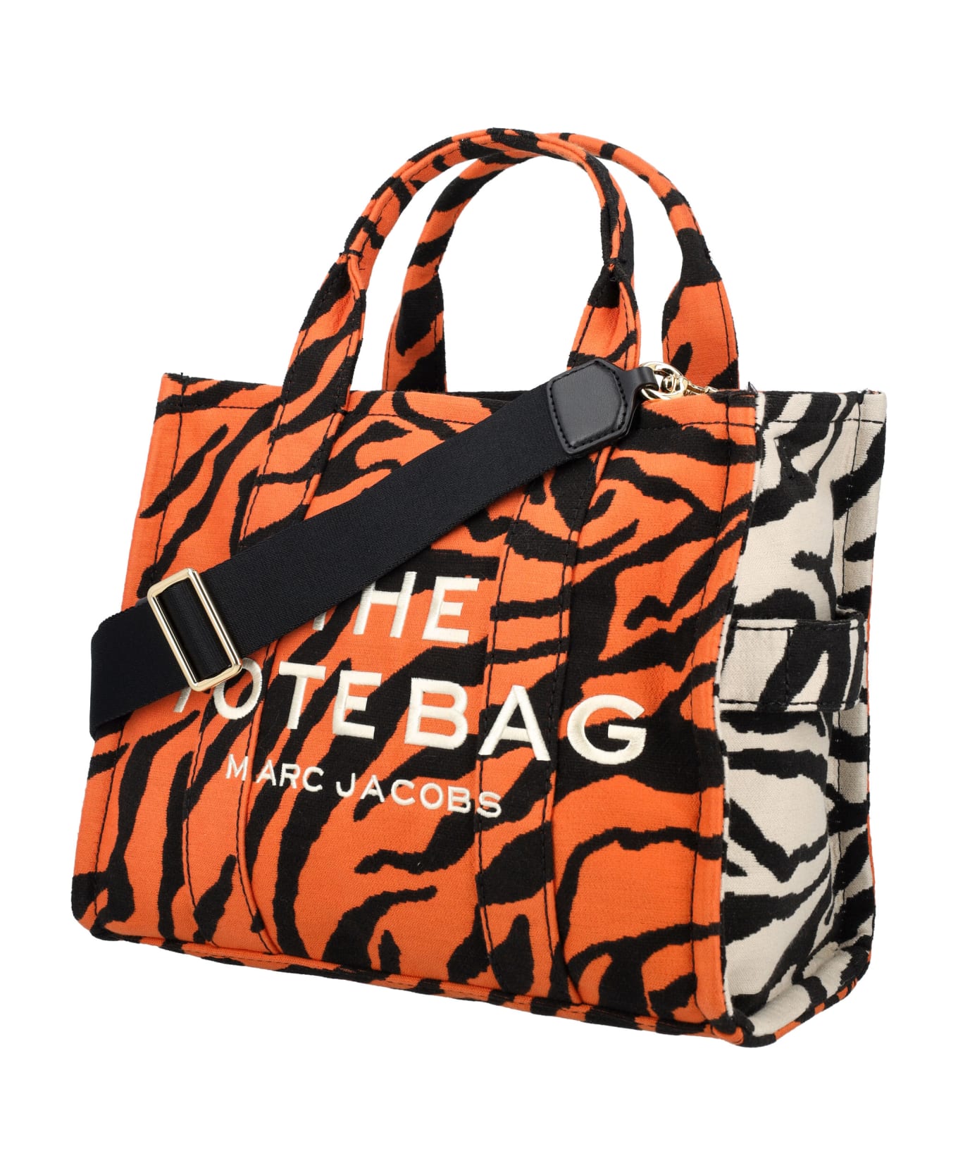Marc Jacobs Orange Tiger Stripe Small Tote Bag