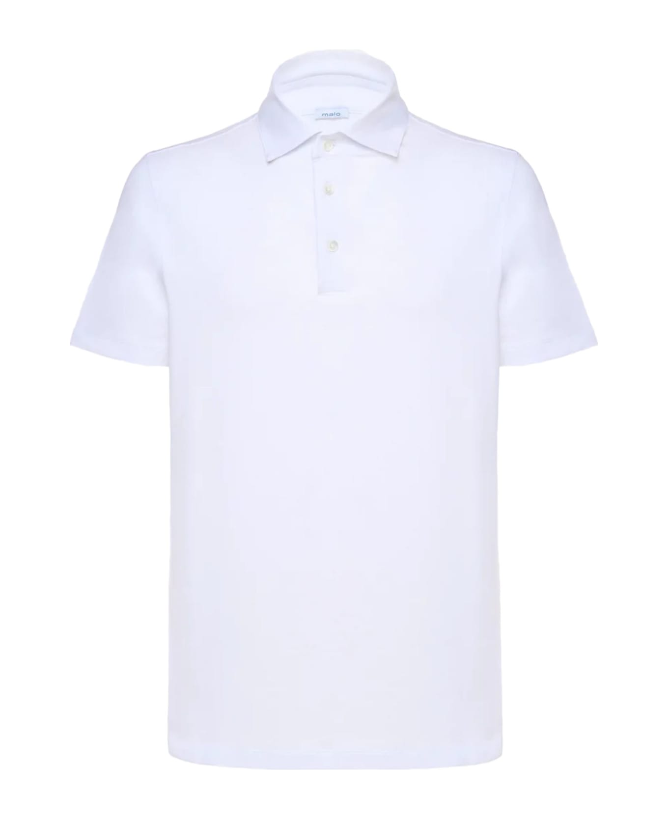 Malo White Stretch-cotton Polo Shirt - White