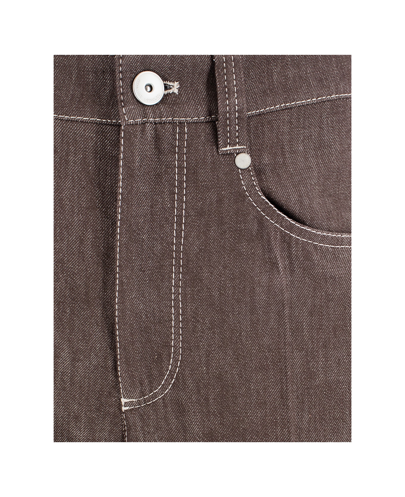 Brunello Cucinelli Cotton Denim - BROWN