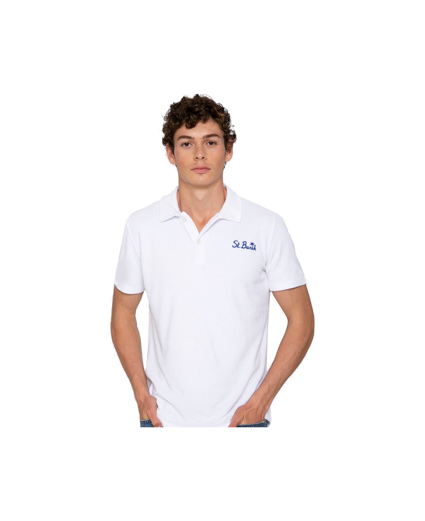 MC2 Saint Barth Man Terry White Polo