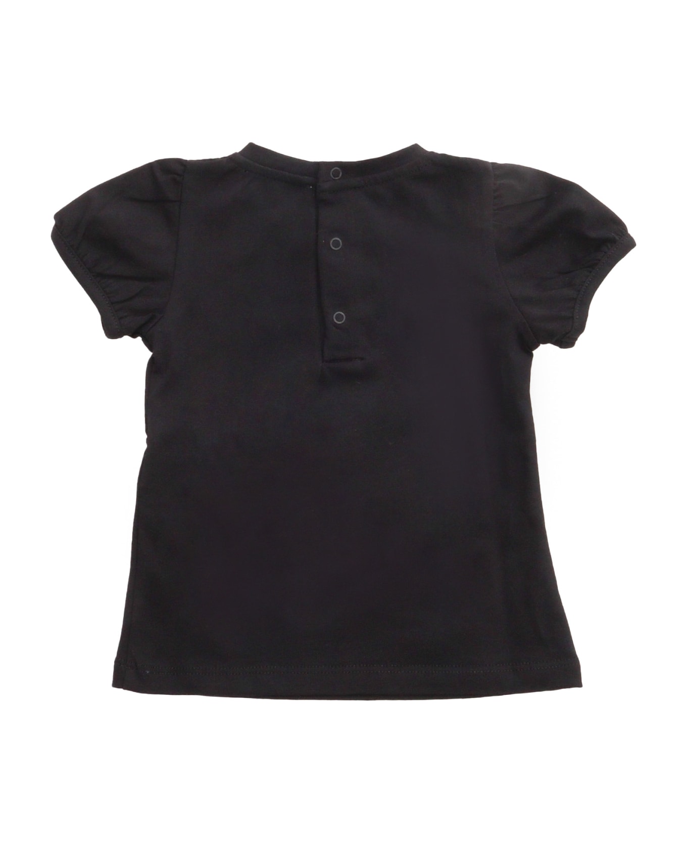 Moschino Black T-shirt With Logo - BLACK トップス