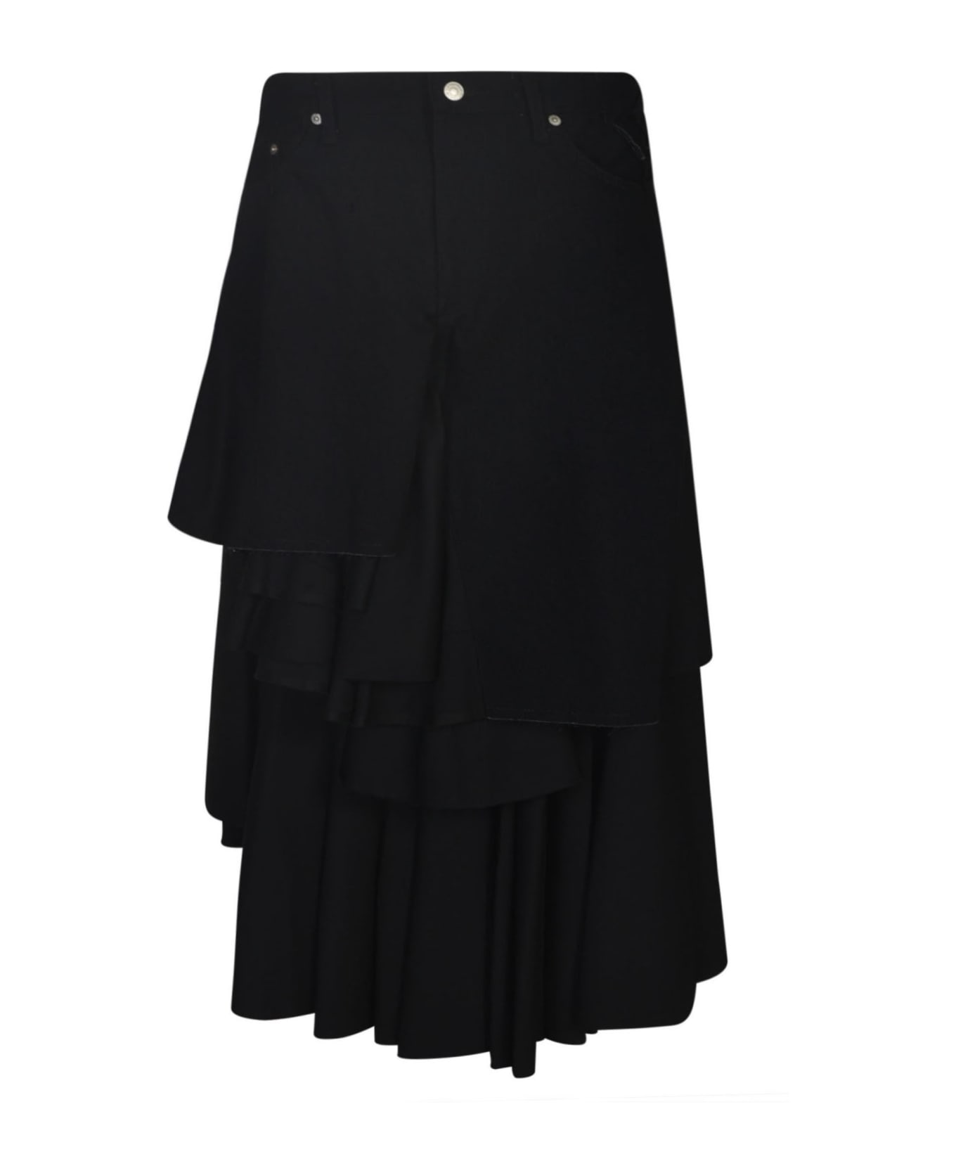 Junya Watanabe Ruffled Skirt - Black