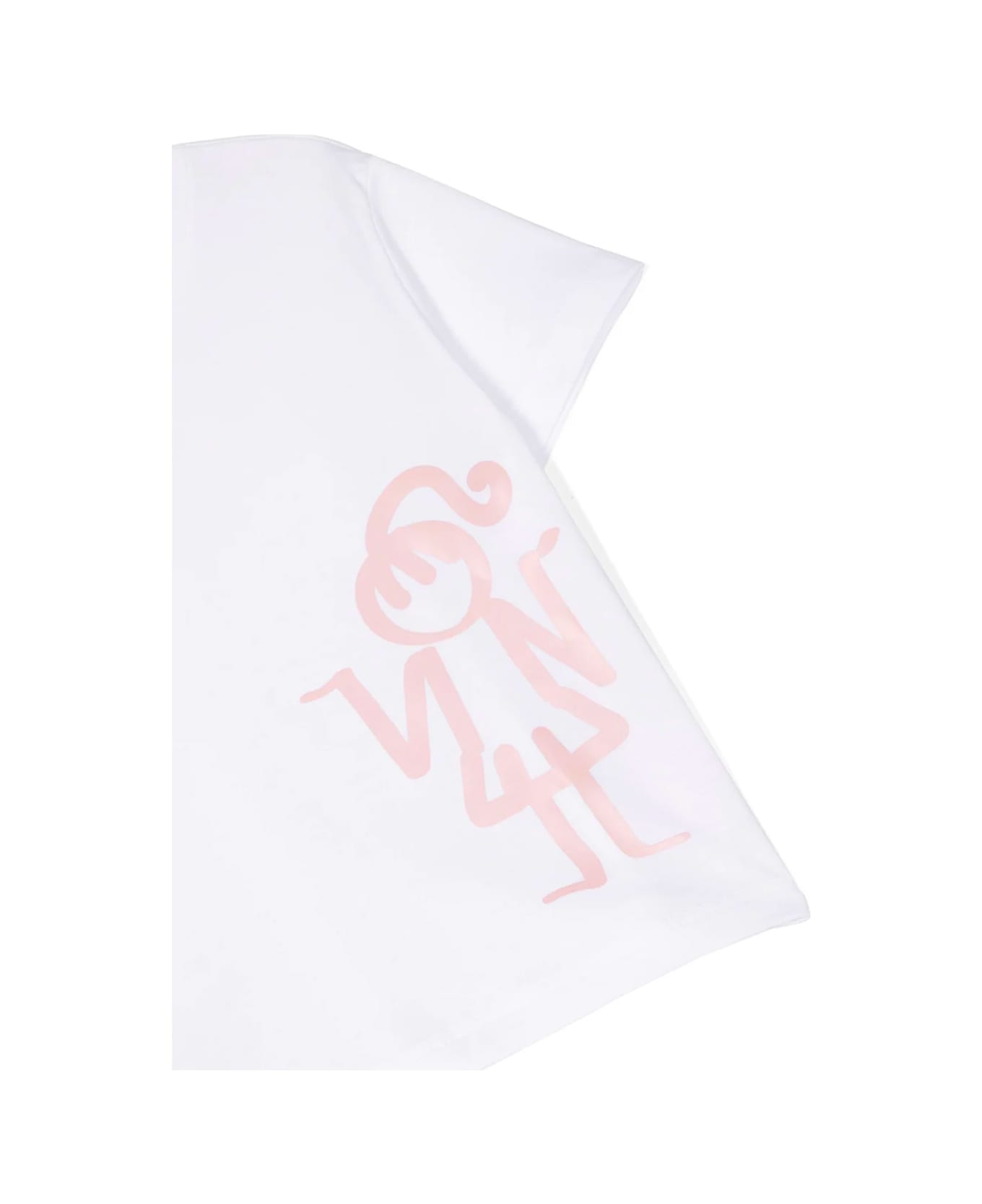 Aspesi Short Sleeves T-shirt With Print - White Pink