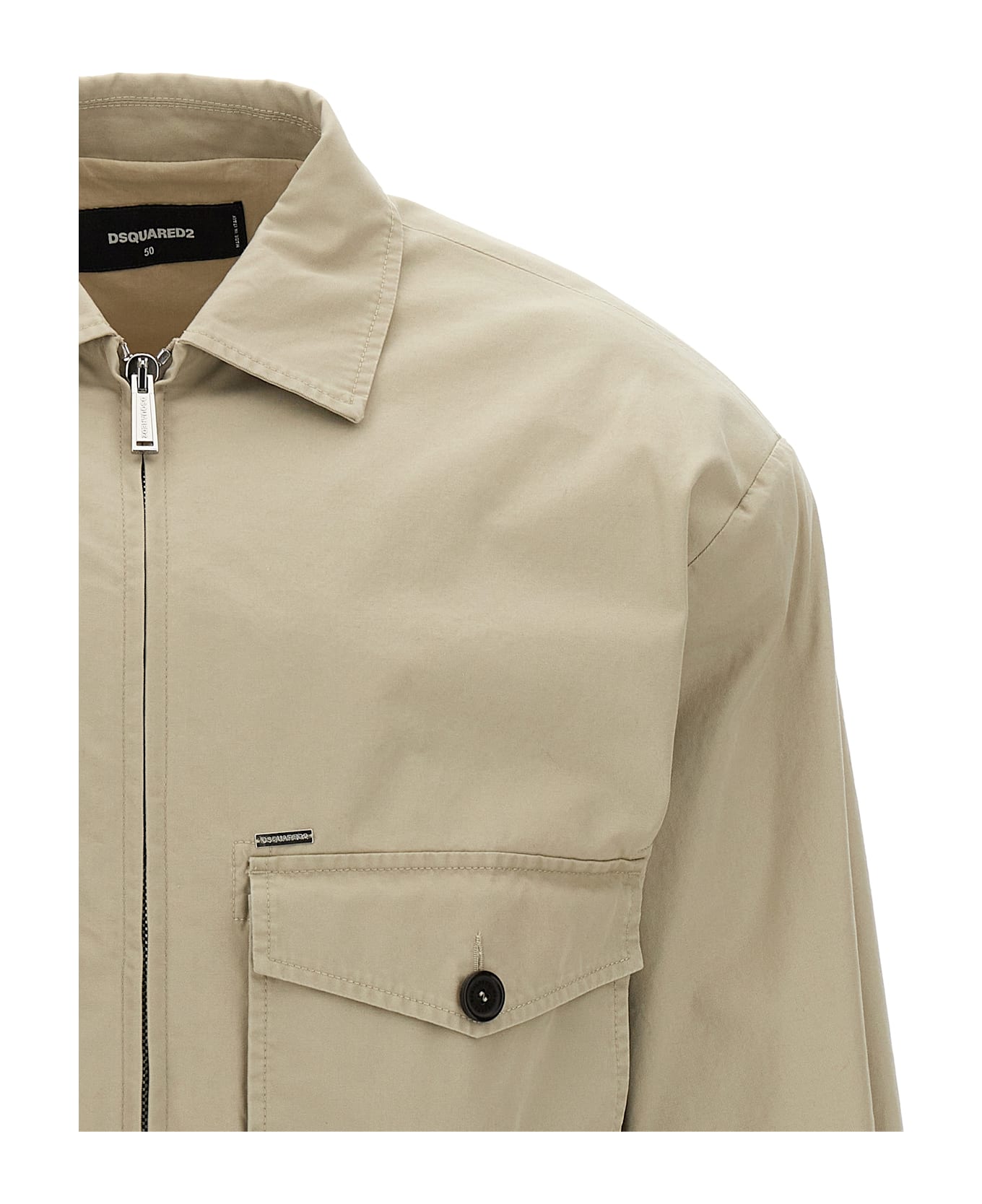 Dsquared2 'easy Cotton Kaban' Jacket - Beige