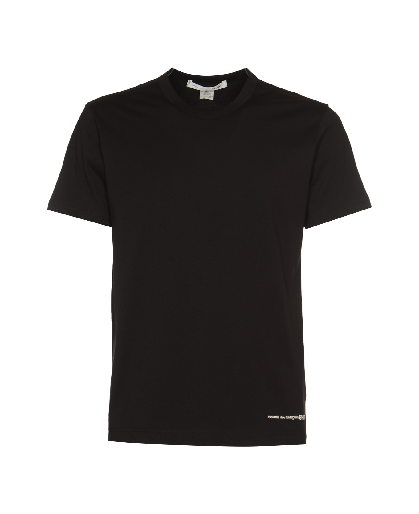 Comme des Garçons Regular Plain Logo T-shirt - Black