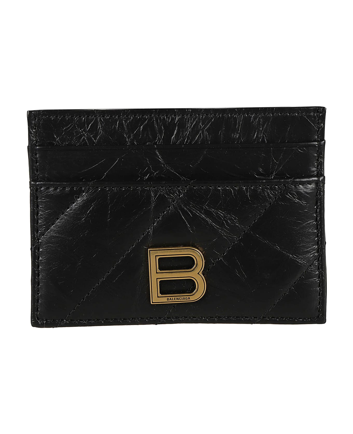Balenciaga Crush Card Holder - Black