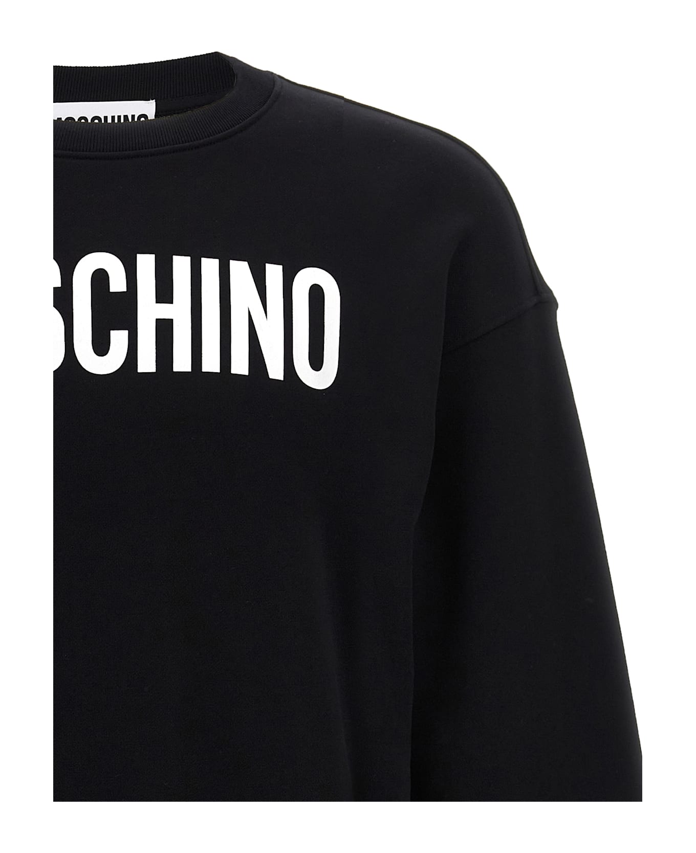 Moschino Logo Print Sweatshirt - Black