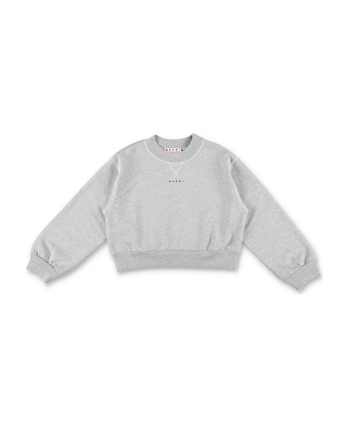 Marni Kid - Cropped Logo Sweatshirt - GREY