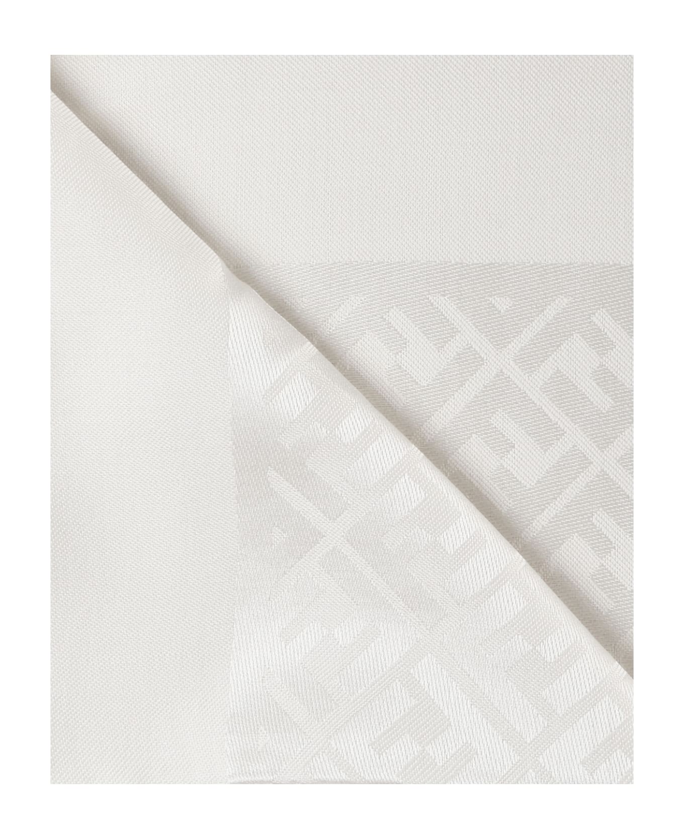 Fendi Ff Diagonal Silk Shawl - Ivory