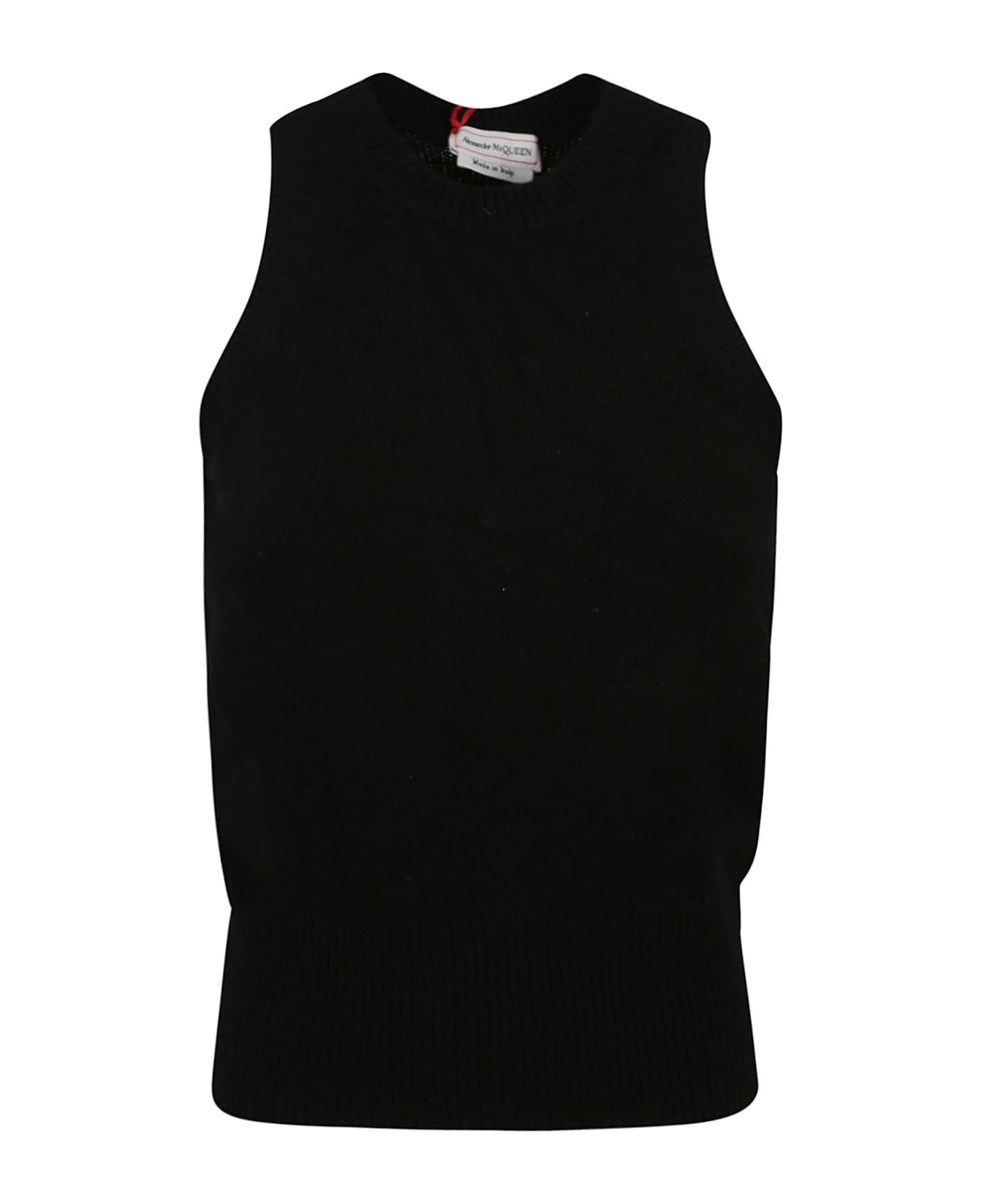 Alexander McQueen Black Knitted Sleeveless Top - Black