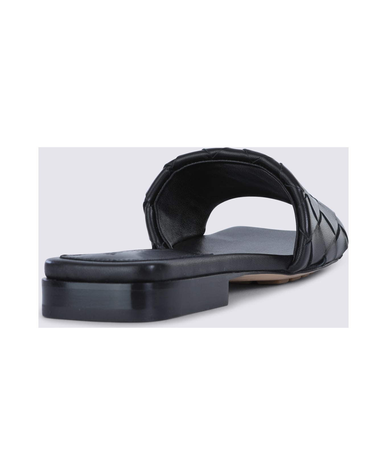 Bottega Veneta Black Leather Sandals - Black